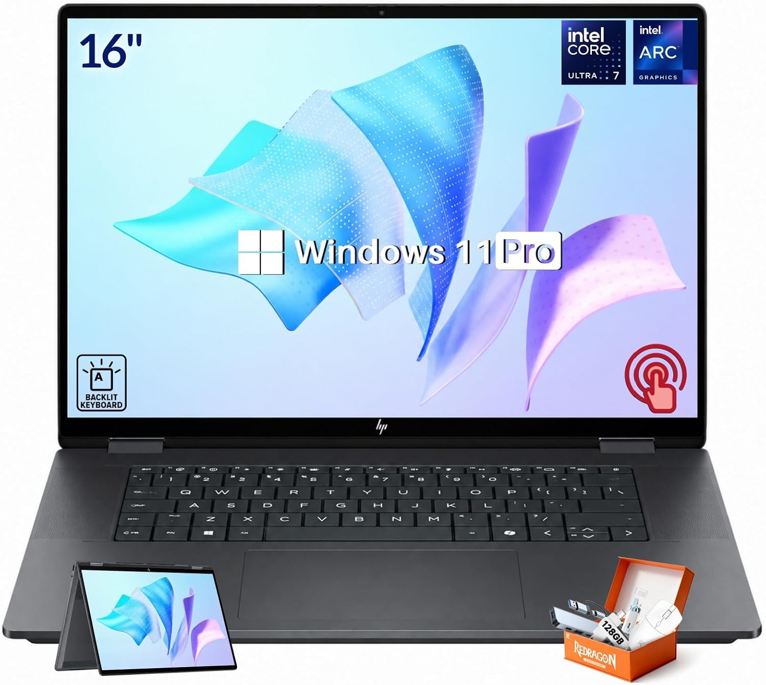 Detalle de HP 2-in-1 laptop, 16-inch