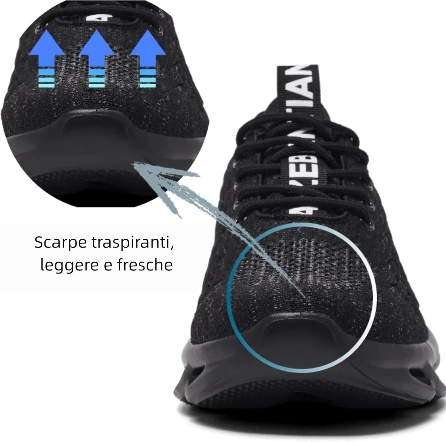 Thumbnail 2 de TIANZEBEN Herren Turnschuhe aus atmungsaktivem Mesh – leichte Sportschuhe für Fitness, Walken und Freizeit