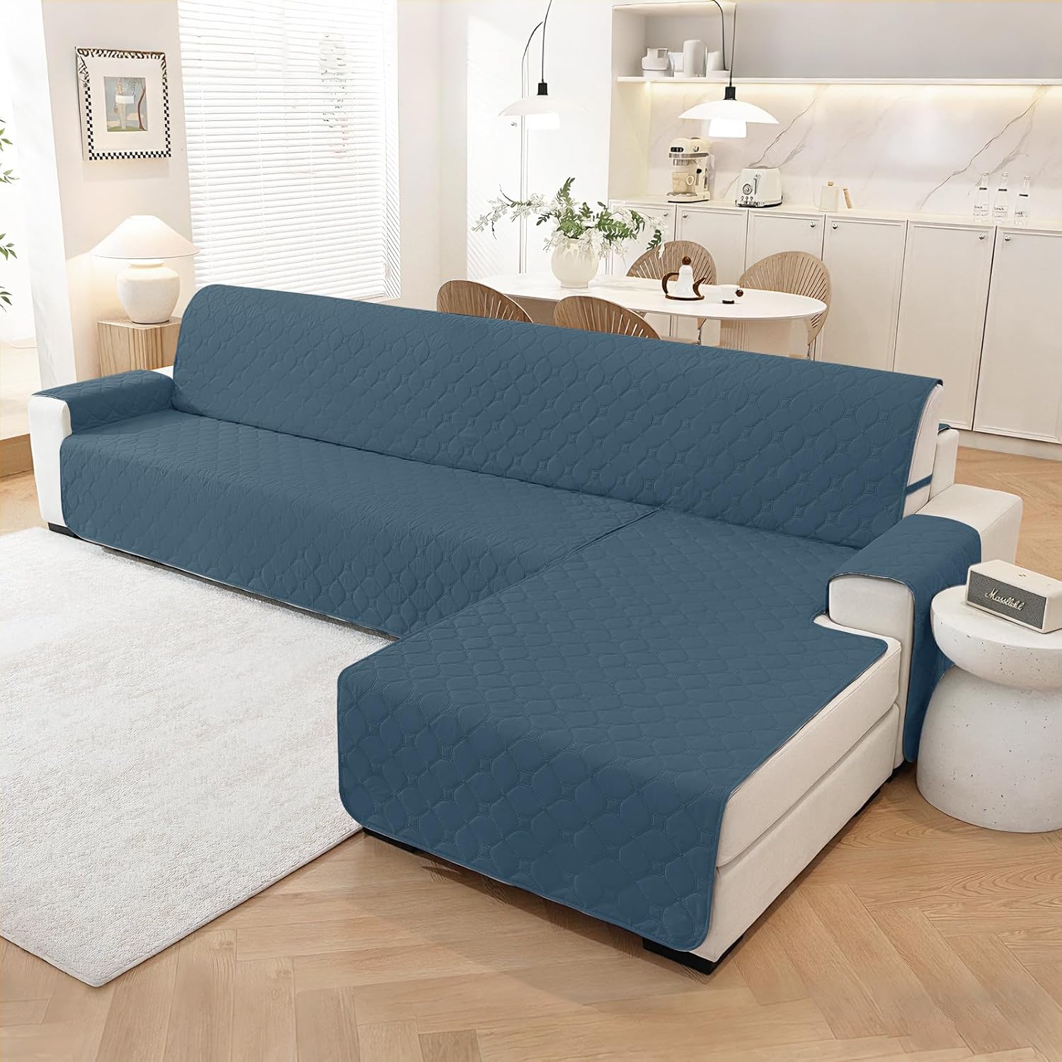 Thumbnail 1 de Ystyle Impermeable Funda Sofá Chaise Long 4 Plazas Verde Oscuro