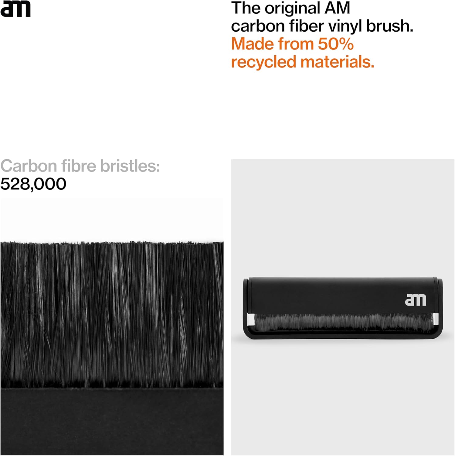 Thumbnail 1 de Antistatische Kohlefaserbürste für Schallplatten (Carbon Vinyl Reinigungsbürste) – Staub- & Static-Entfernung, schwarz