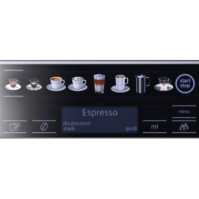 Detalle de Siemens EQ.6 plus: cafetera espresso automática con molinillo integrado