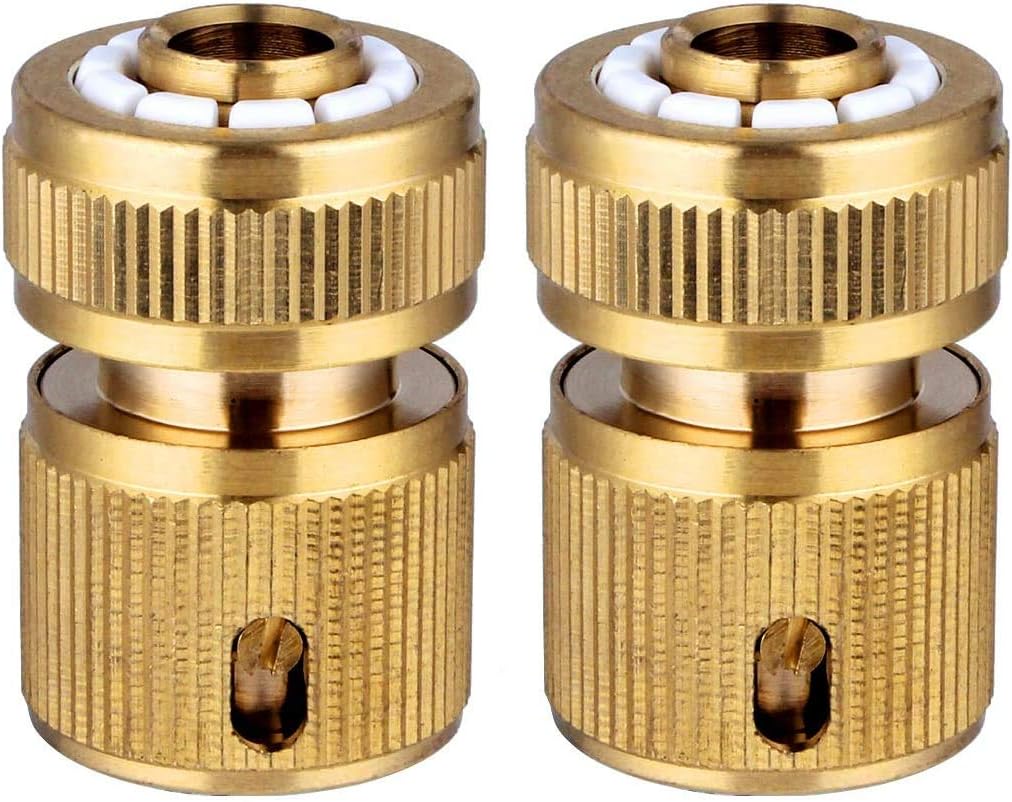 Detalle de Hydrogarden 2pc Brass Hose Connector Hose End Quick Connect (1/2in DN15)