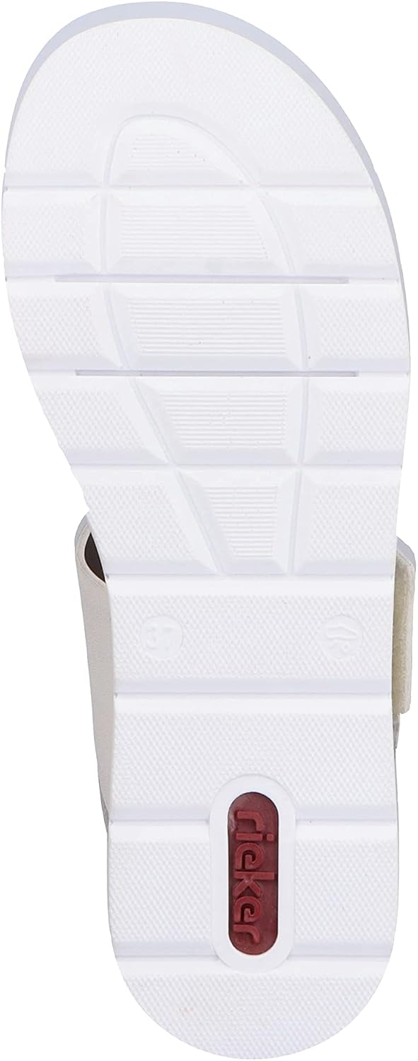 Detalle 2 de Sandale Creme/Porzellan beige – Textiloberteil, Plateauabsatz, mittlere Weite