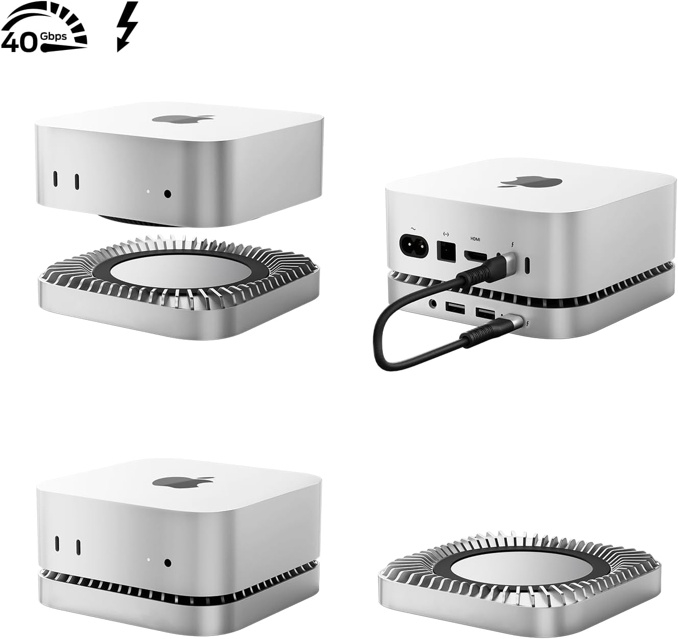 Thumbnail 5 de 40Gbps Mac Mini M4 Dock: Aluminium Hub & NVMe Enclosure for 2024 Mac Mini