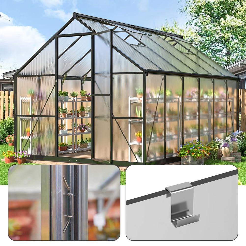 Detalle 2 de OFFCUP 6018520 Greenhouse Clips, 304 Stainless Steel, 150-Piece W and Z Set