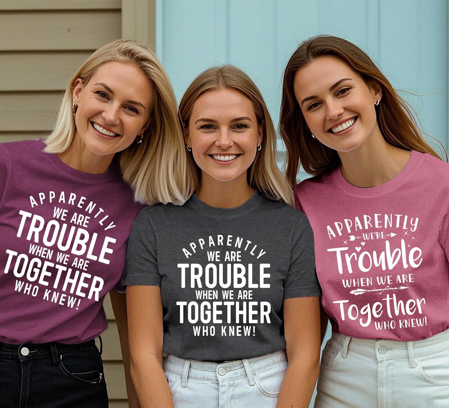 Detalle 2 de Qskall Best Friend T‑Shirt for Women – Bestie Tee