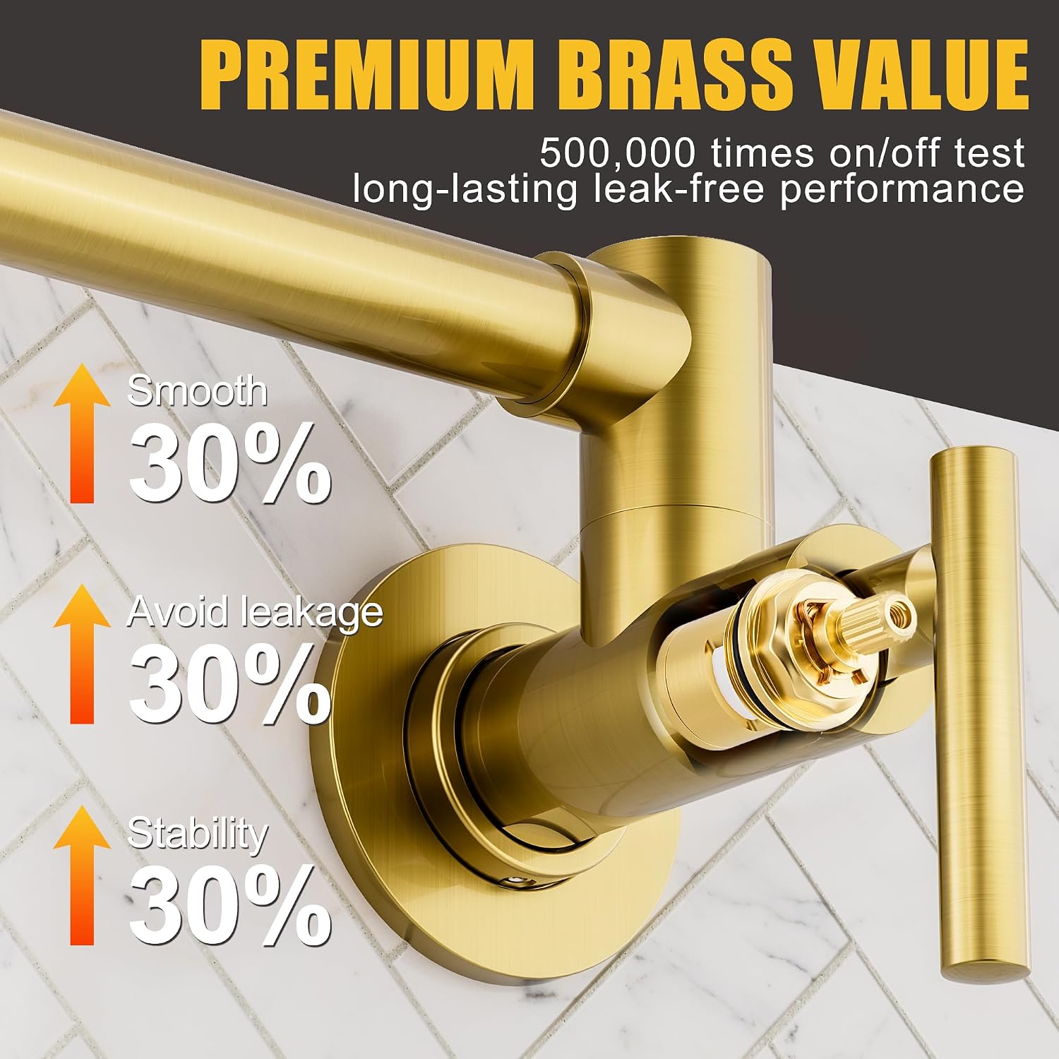 Thumbnail 4 de WOWOW Pot Filler Faucet Brushed Gold
