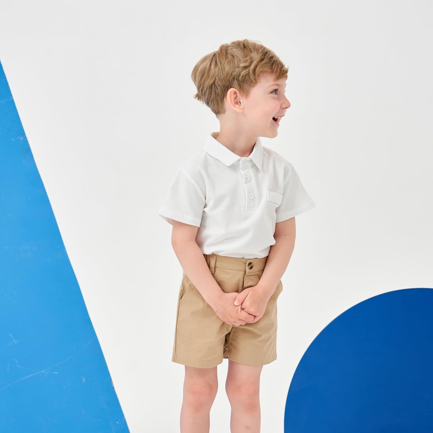 Detalle de Volunboy Toddler Boys Summer Polo & Shorts Set (1–6 Years)