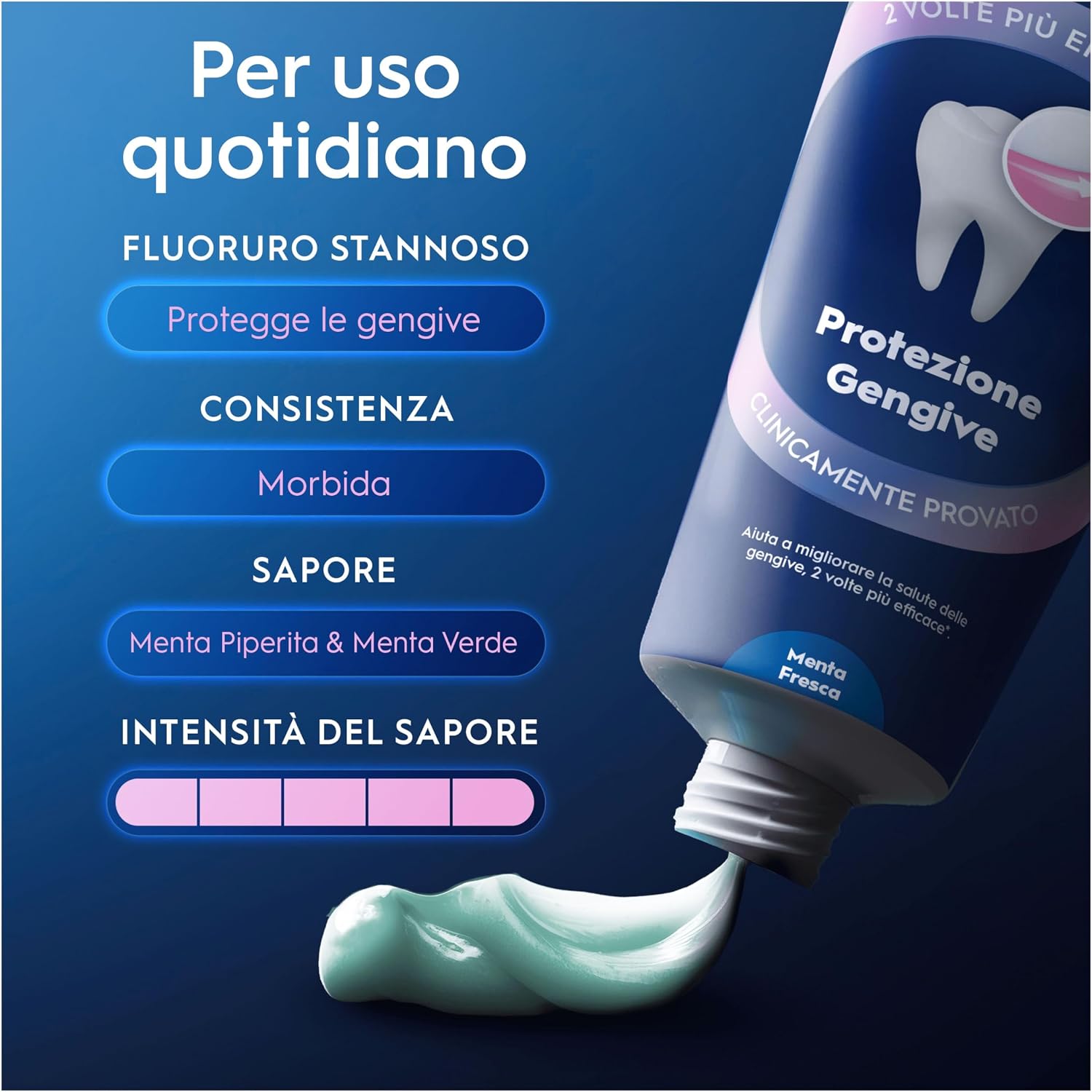 Detalle de Oral-B Dentifricio Advanced Protezione Gengive 3x75ml – cura avanzata per gengive infiammate