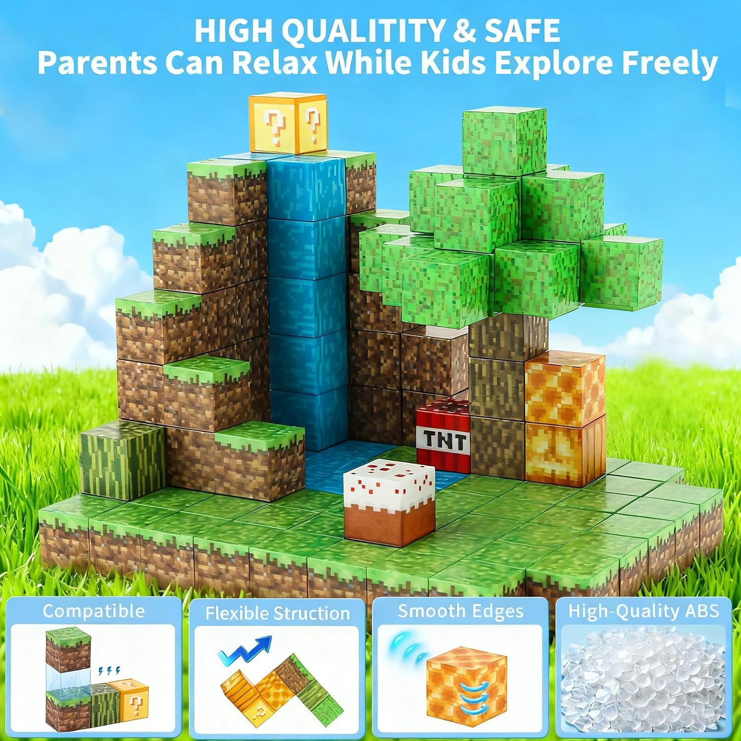 Detalle 2 de MEESHEEP 128PCS Magnetic Blocks STEM toy ๐งฉ