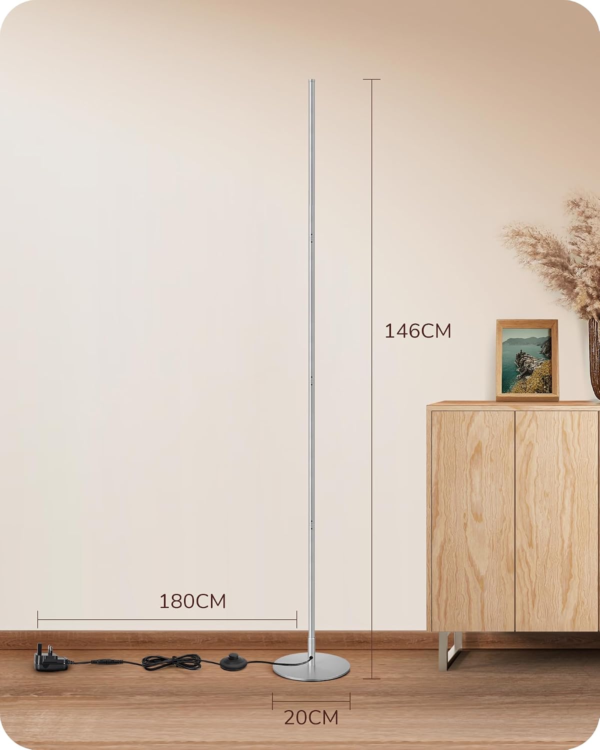 Thumbnail 5 de EDISHINE 2 Pack LED Floor Lamp 146cm