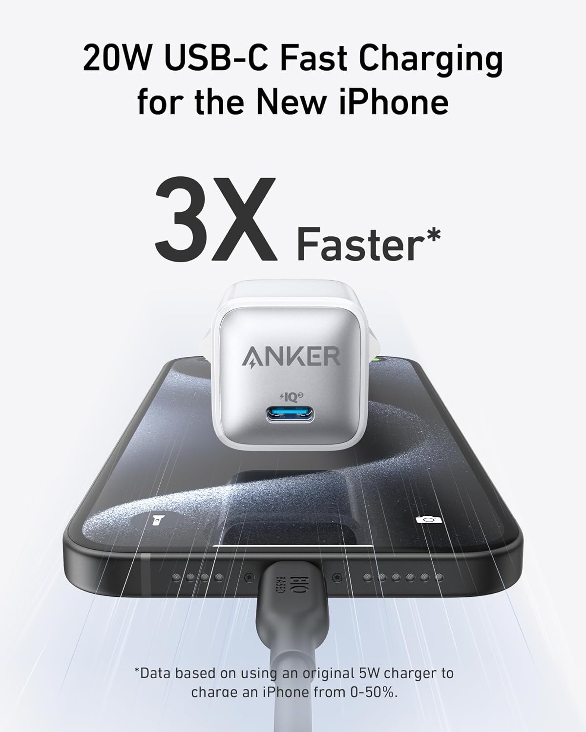 Thumbnail 1 de Anker Cargador USB-C 20W PIQ 3.0 para iPhone y iPad 🔌