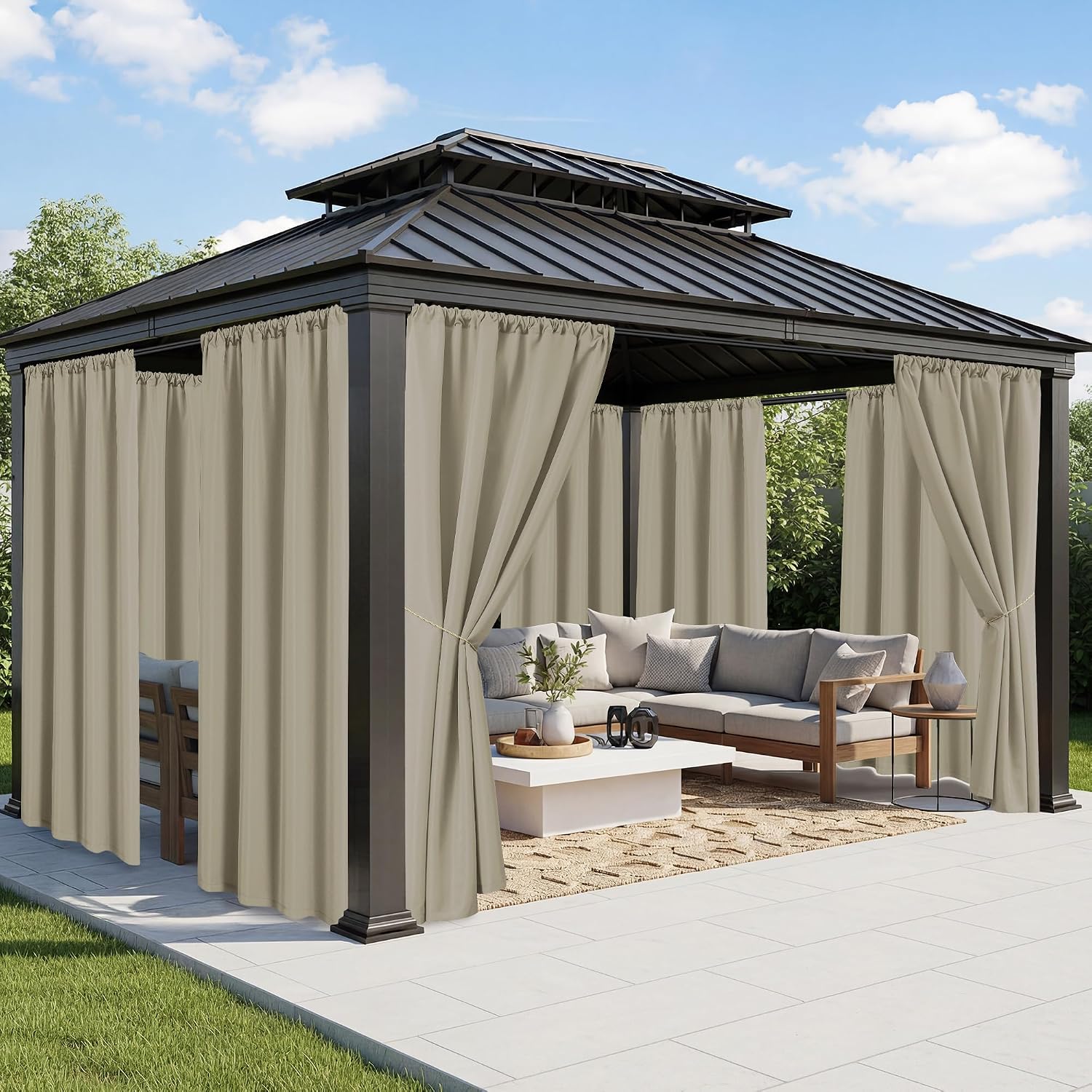 Detalle de RichSets Outdoor Curtains 54 x 95 Inches