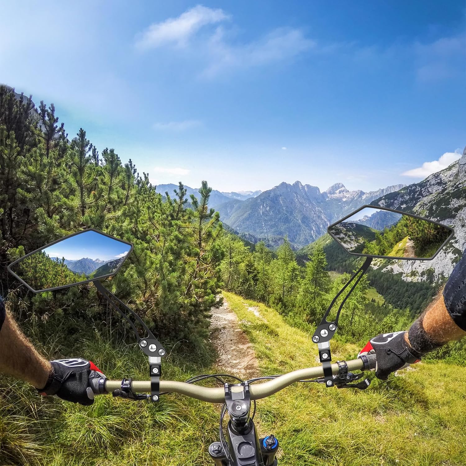 Thumbnail 6 de Diyife HD Wide Angle Bicycle Mirror (2pc Pair) – 360° Adjustable, Explosion-Proof, for 22-25mm Handlebars