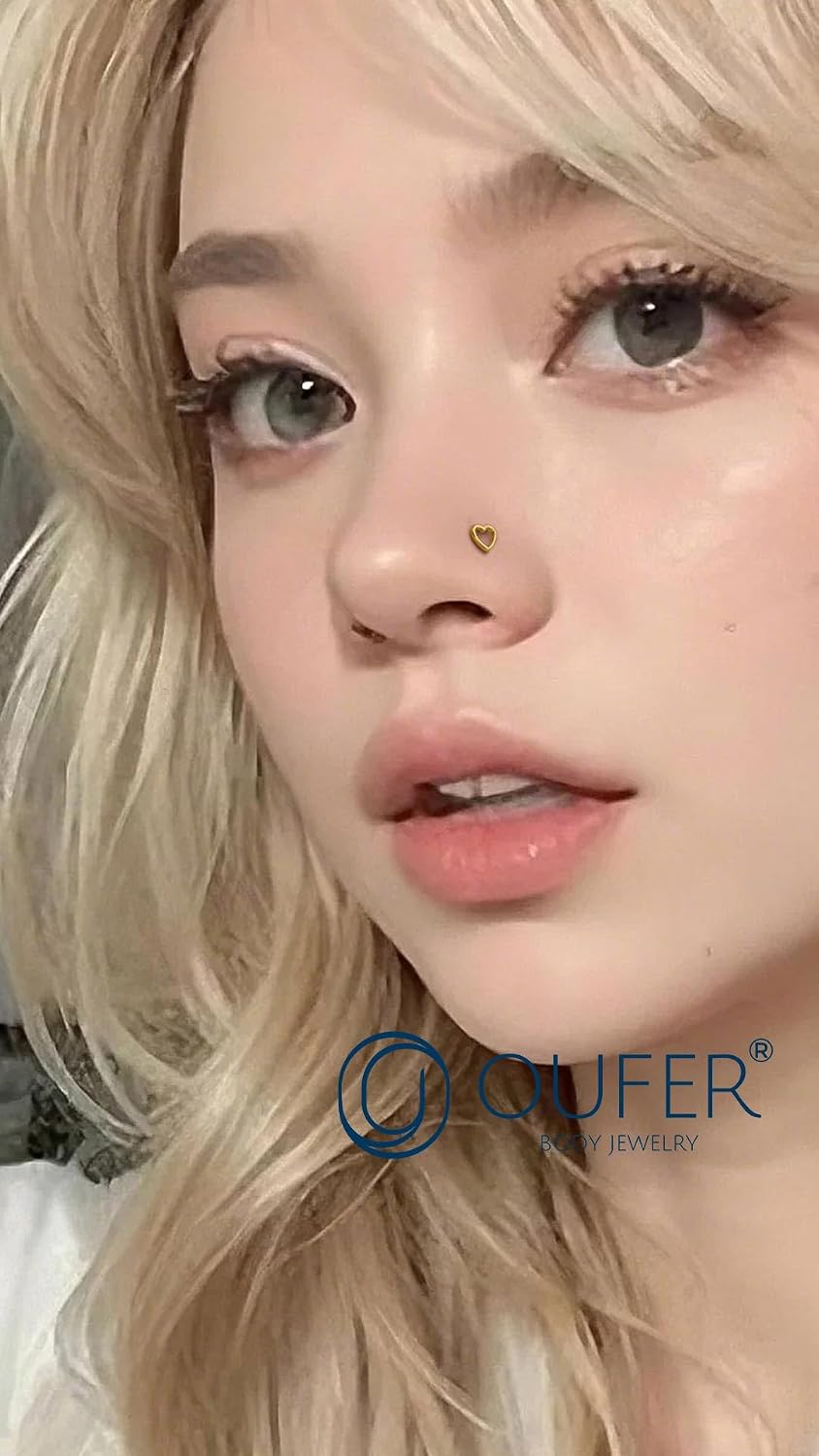 Thumbnail 3 de OUFER 20G Piercing Naso Cuore 7 mm