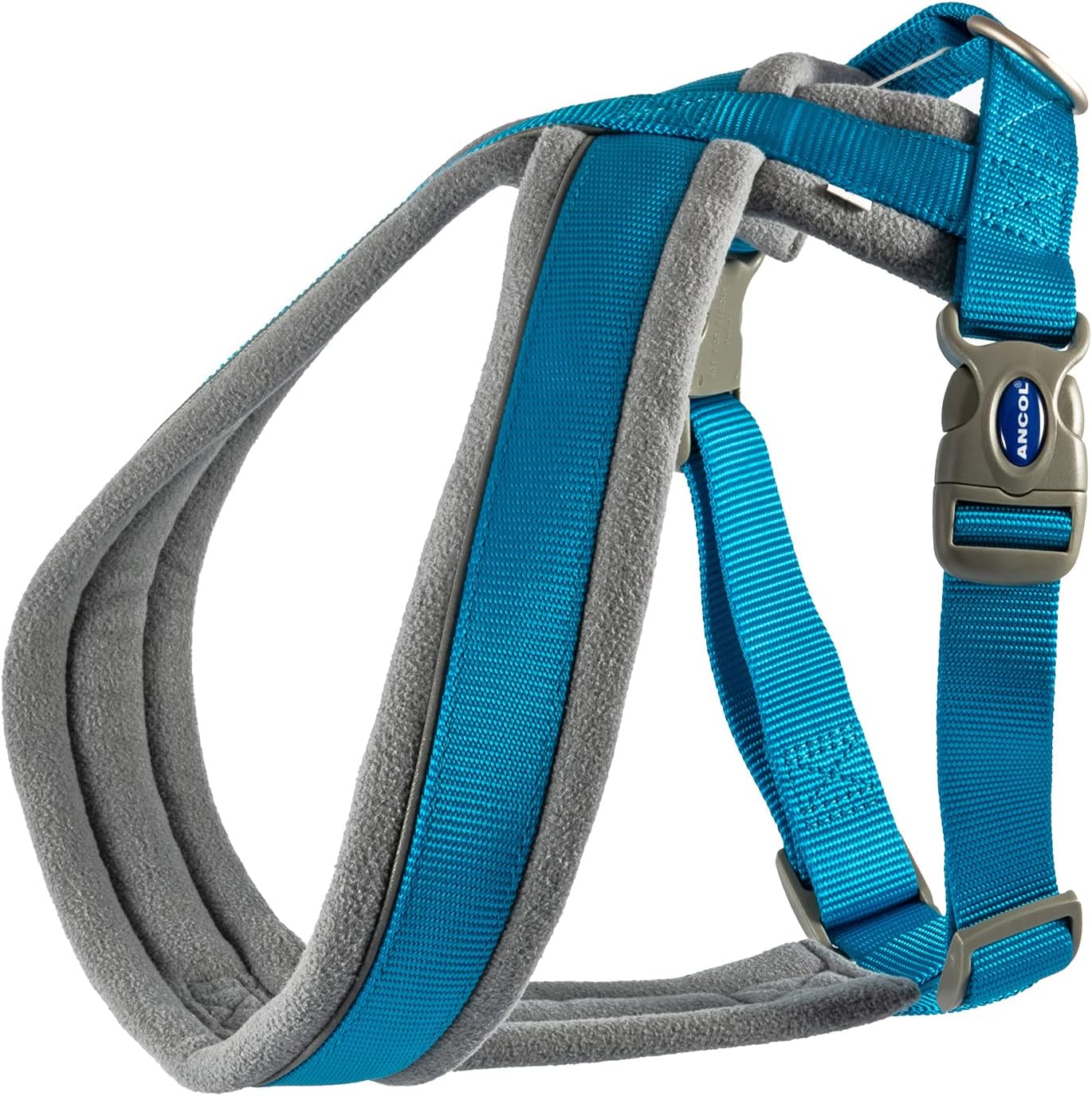 Detalle 2 de Ancol Viva Padded Harness in Blue (Large, 52–71cm) – comfortable, reflective dog harness