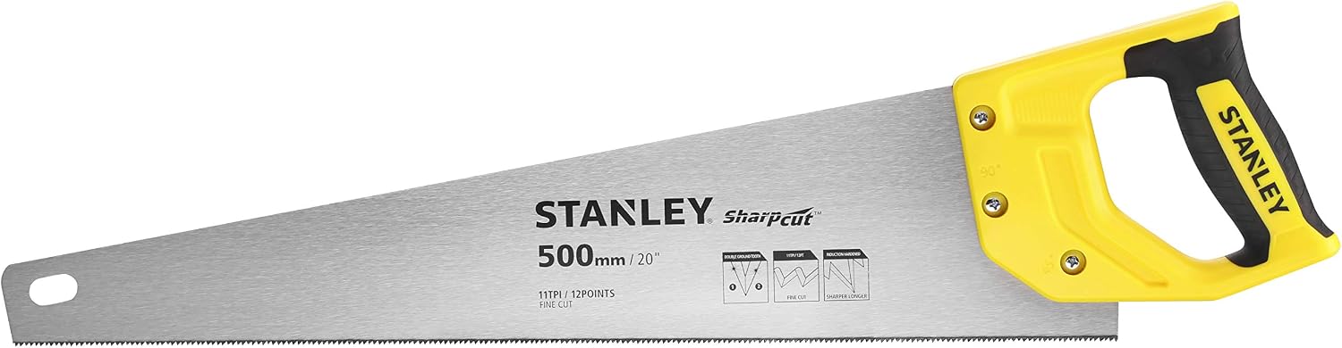 Detalle de STANLEY Sharpcut universalsåg 500 mm, 20 tum och 11 TPI