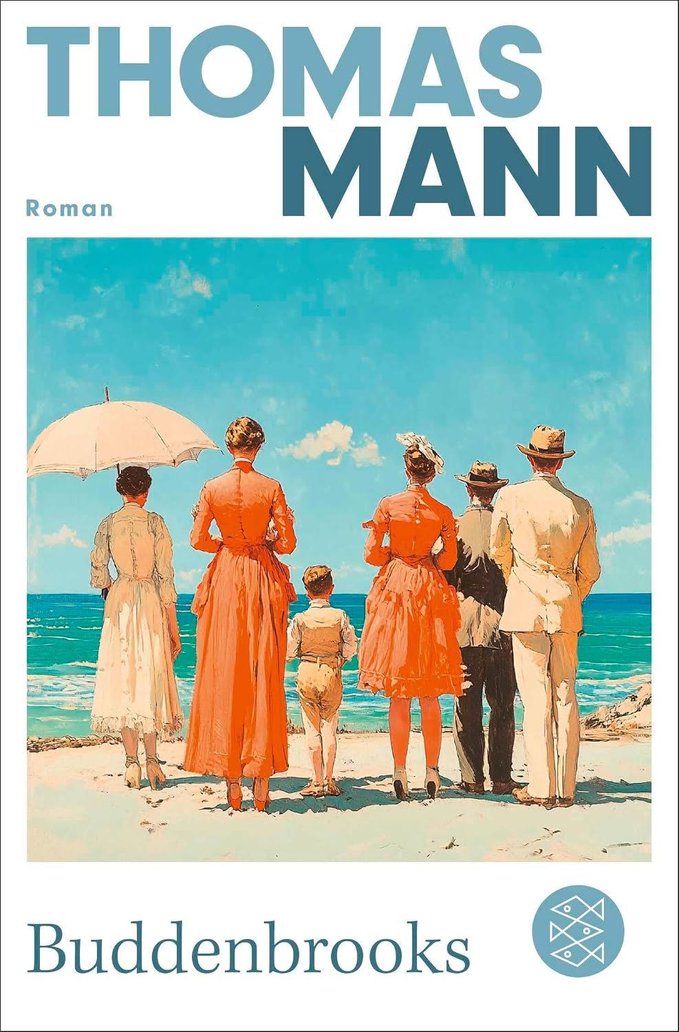 Detalle de Thomas Mann, „Buddenbrooks: Verfall einer Familie” – powieść rodzinna Fischer Taschenbuch