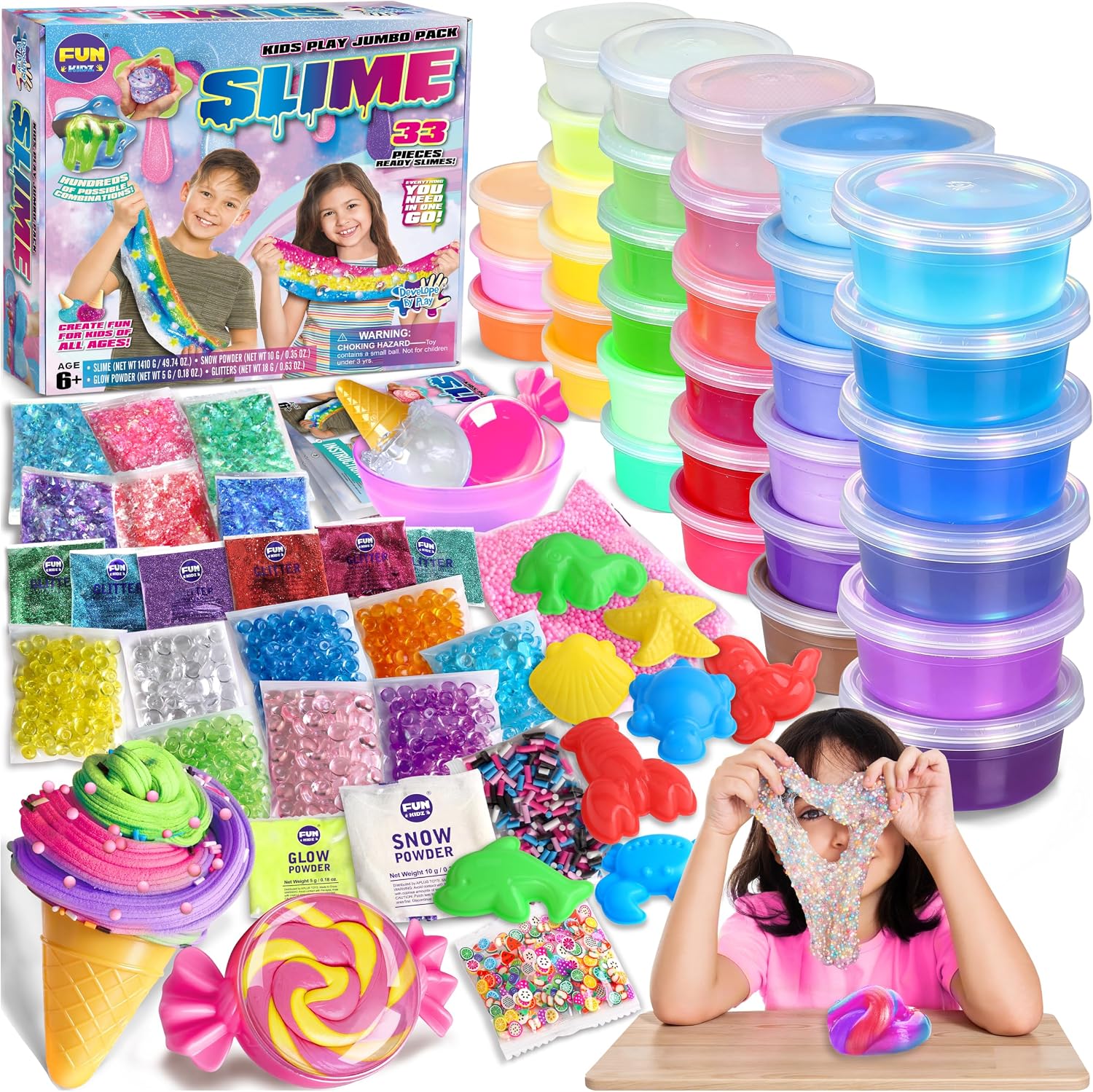 Detalle de FunKidz 33 Cups Jumbo Slime Kit