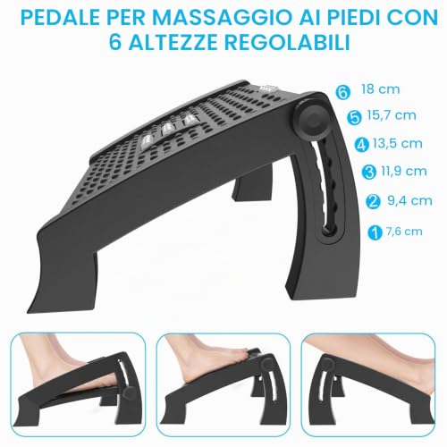 Thumbnail 1 de m zimoon poggiapiedi ergonomico regolabile con superficie massaggiante, 6 altezze
