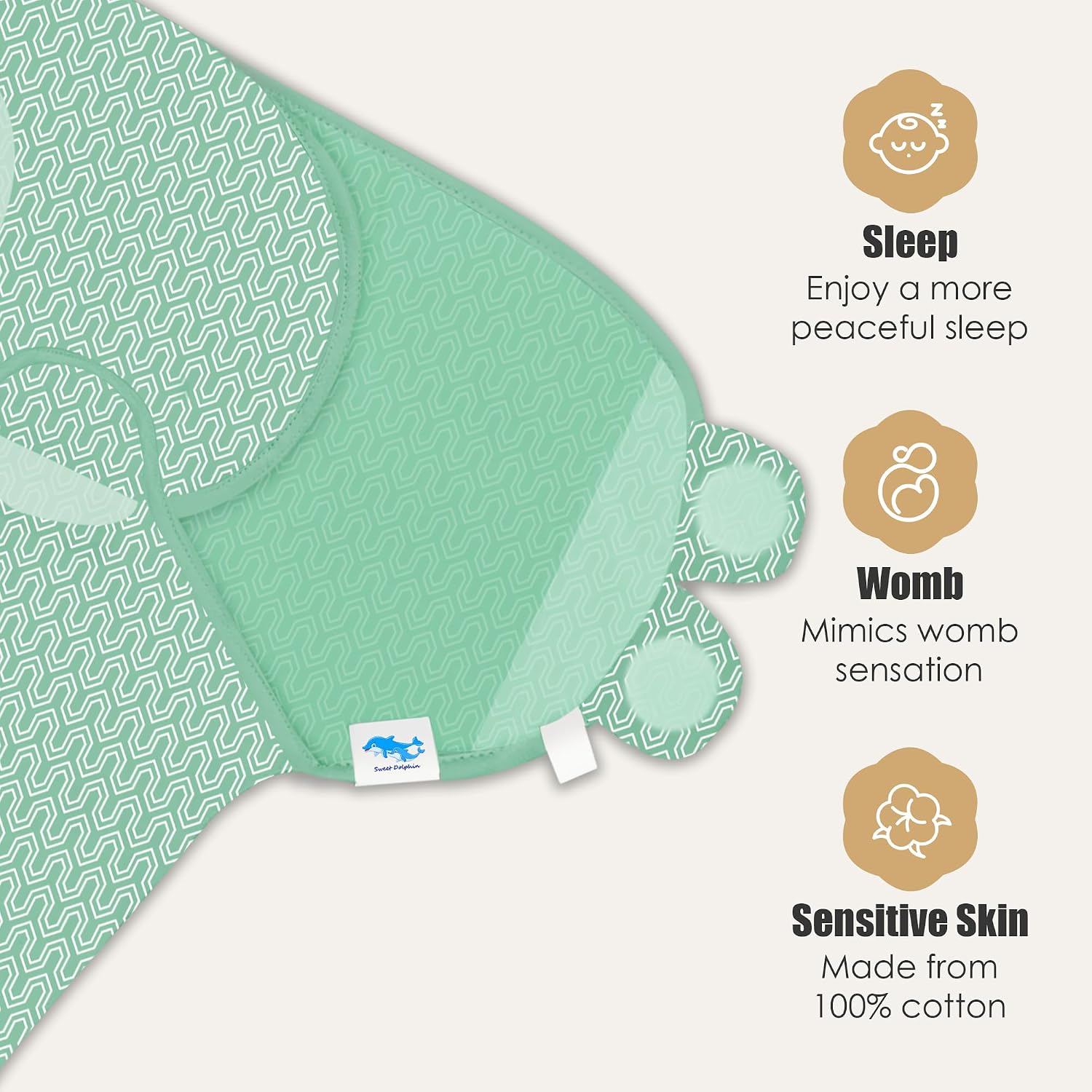 Thumbnail 4 de SWEET DOLPHIN Baby Swaddle Sleep Sacks, 3-Pack