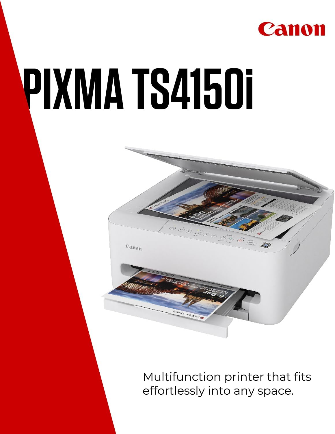 Detalle 2 de Canon PIXMA TS4150I All-in-One Printer with Wi-Fi – White