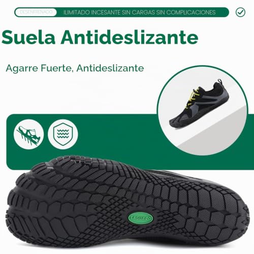 Detalle 1 de SAGUARO zapatillas barefoot minimalistas, zero drop, puntera ancha y suela de goma