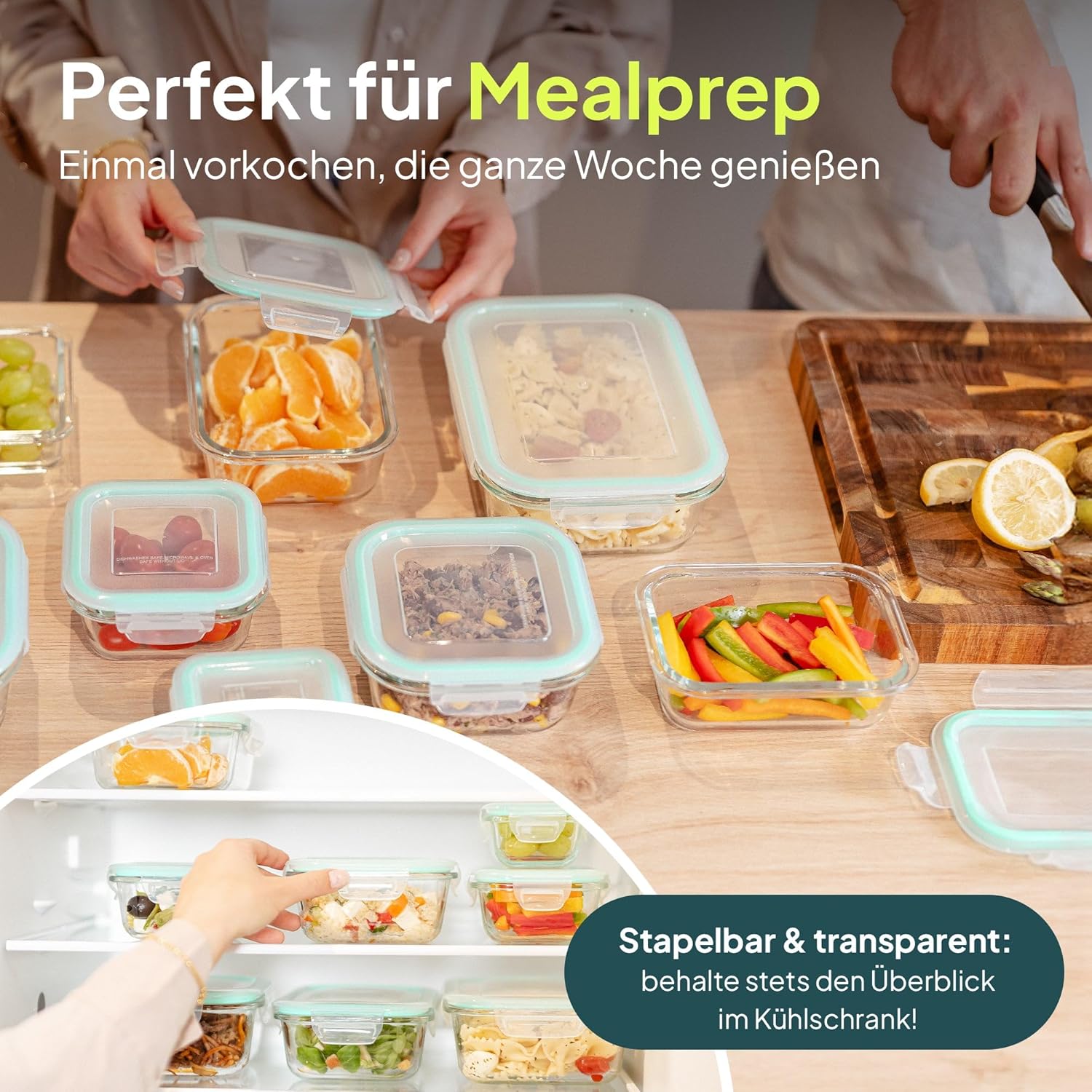 Thumbnail 3 de uandu Glasbehälter 8-teilig Meal Prep 🍱