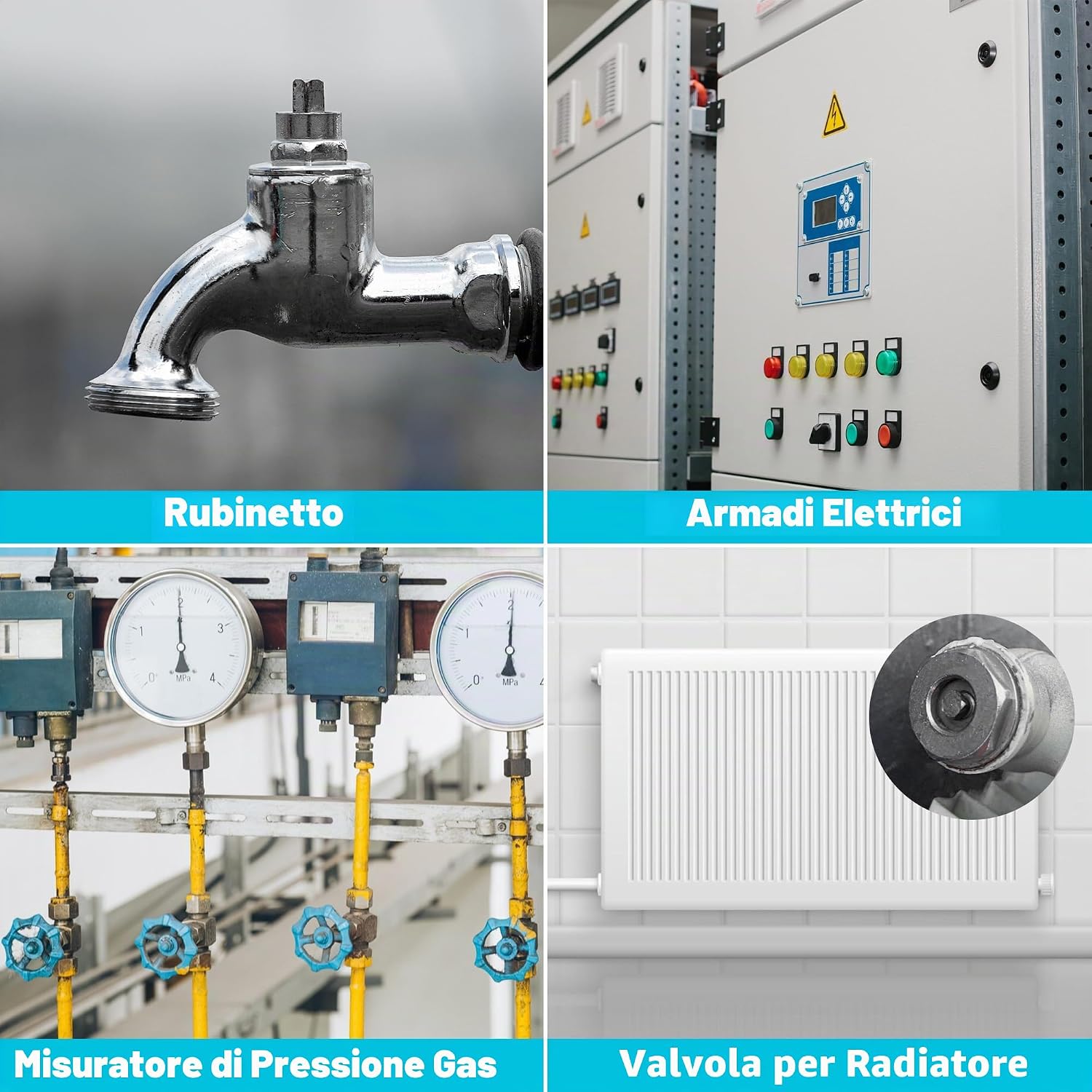 Thumbnail 6 de DURATECH 4 vie chiave di utilità multifunzionale con punta PH2 per contatore, gas, acqua ed elettricità