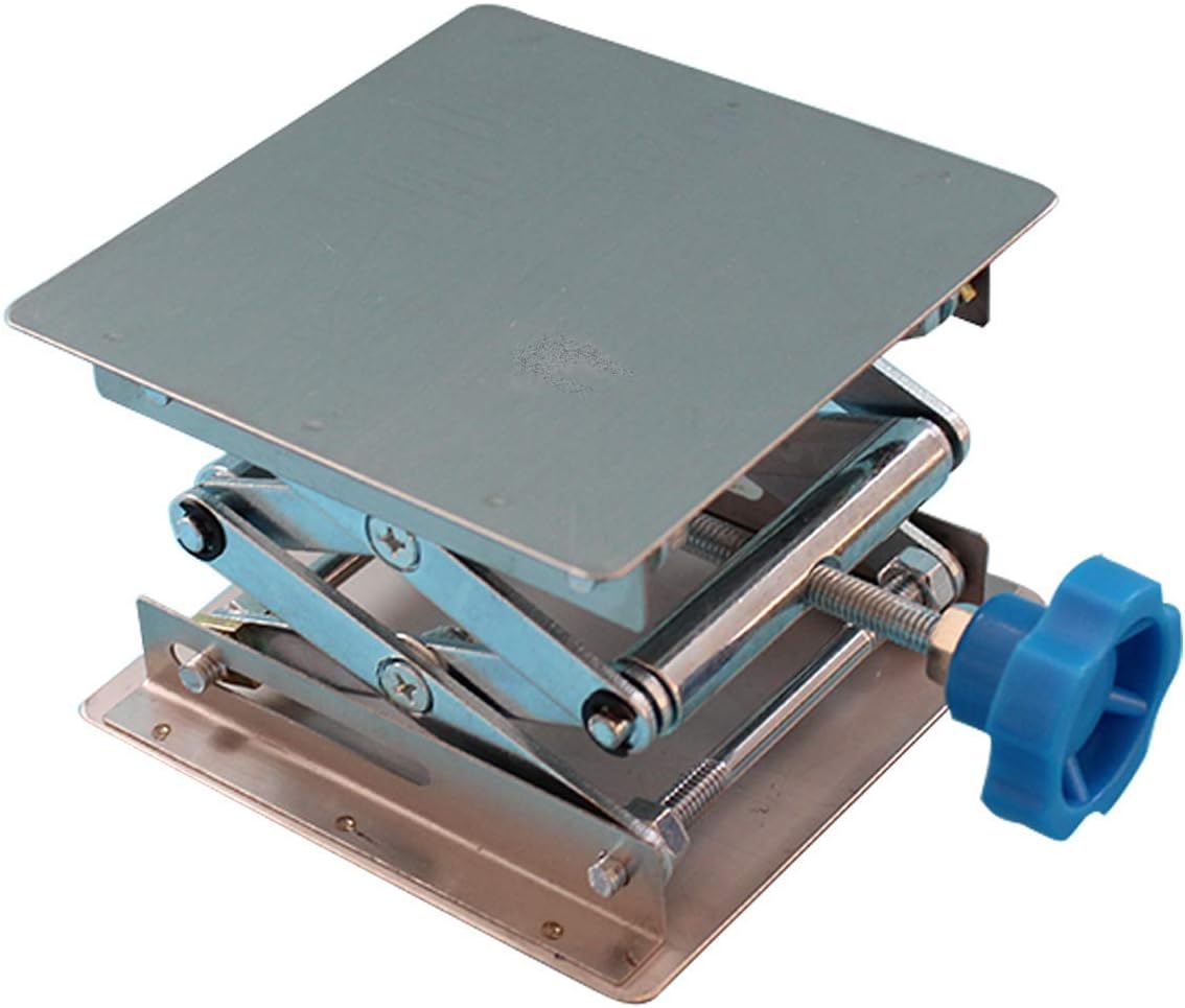 Detalle de Stainless Steel Lab Jack Stand Table Lift – 4" x 4" Jiffy Jack