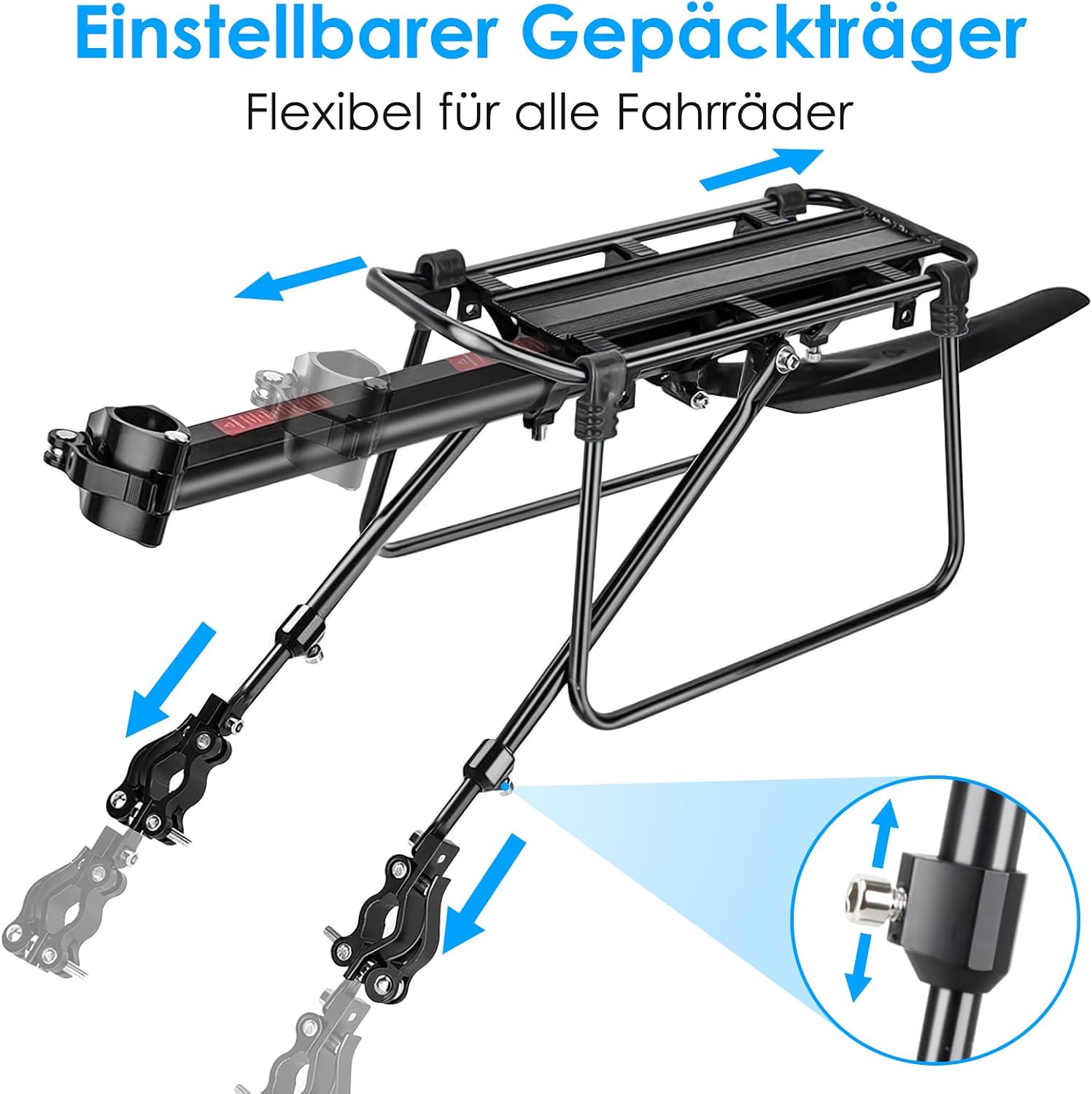 Thumbnail 2 de SPGOOD Fahrrad-Gepäckträger-Set (24–29 Zoll) aus Aluminiumlegierung mit Schnellverschluss