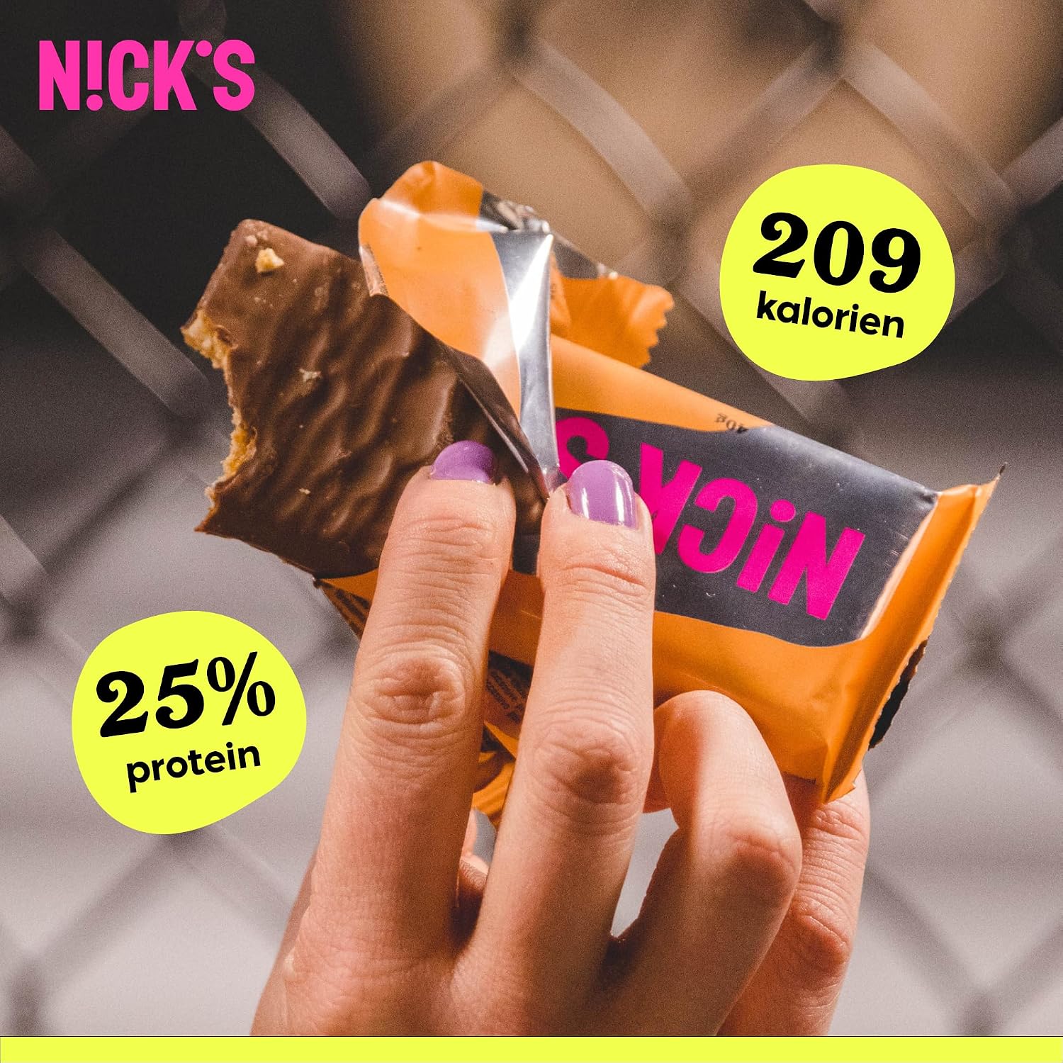 Detalle de NICKS Protein Wafer Riegel Orange 25% Eiweiß