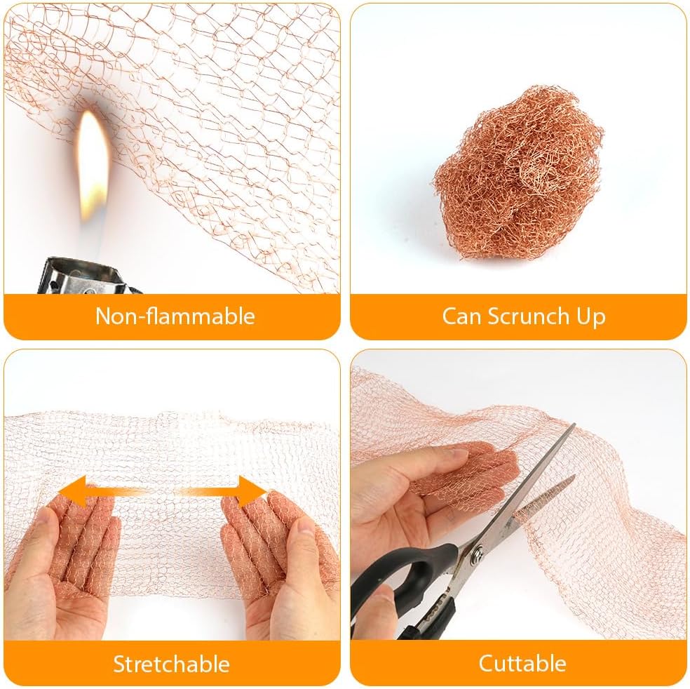 Detalle de OFFCUP Filet en Cuivre Grillage Anti Rongeur 6 m x 12,5 cm: protection durable pour le jardin