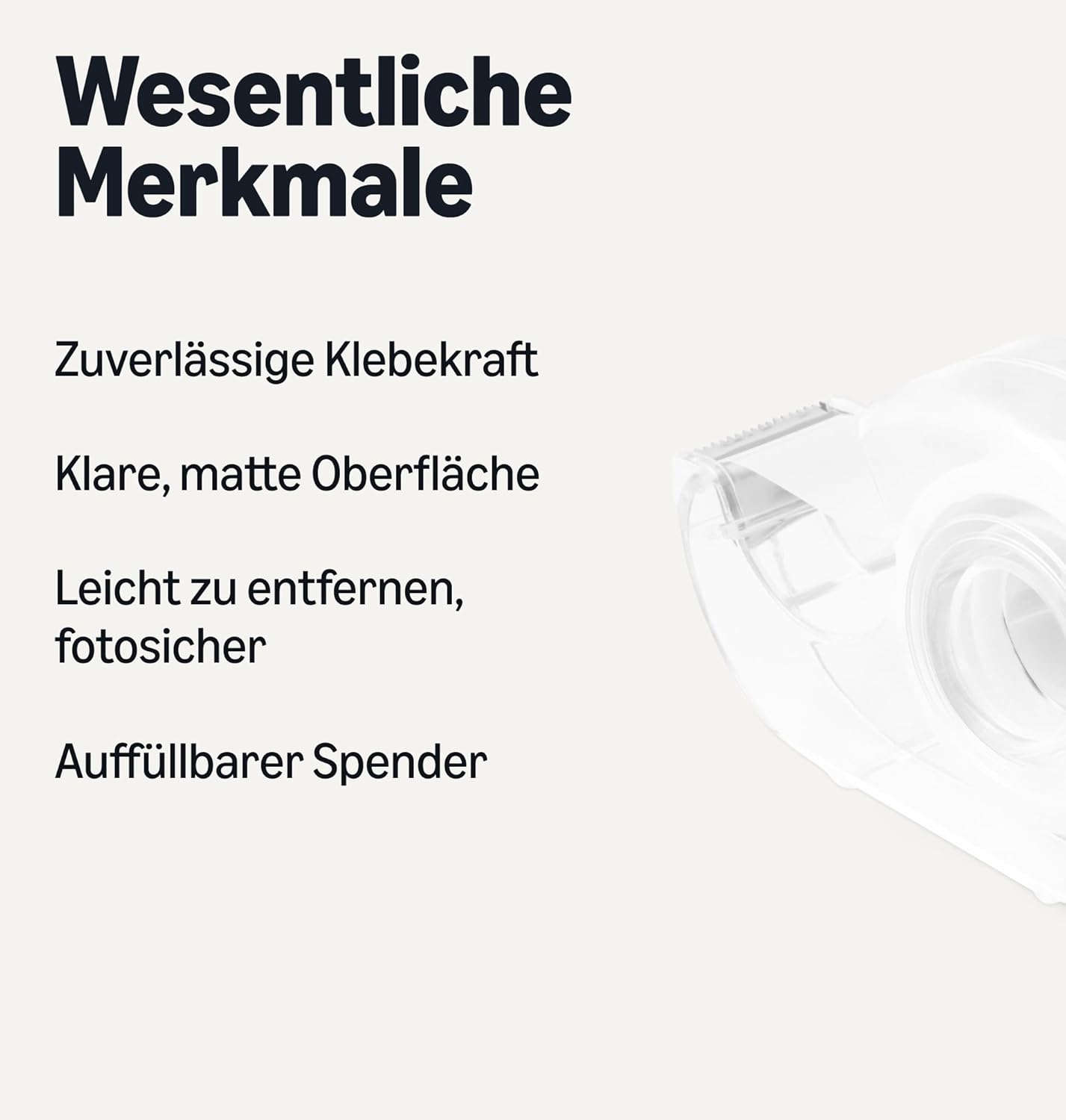 Thumbnail 1 de Amazon Basics Klebeband mit matter Oberfläche und Abroller – unsichtbares Klebeband, 3er-Pack, 1,9 cm x 7,6 m
