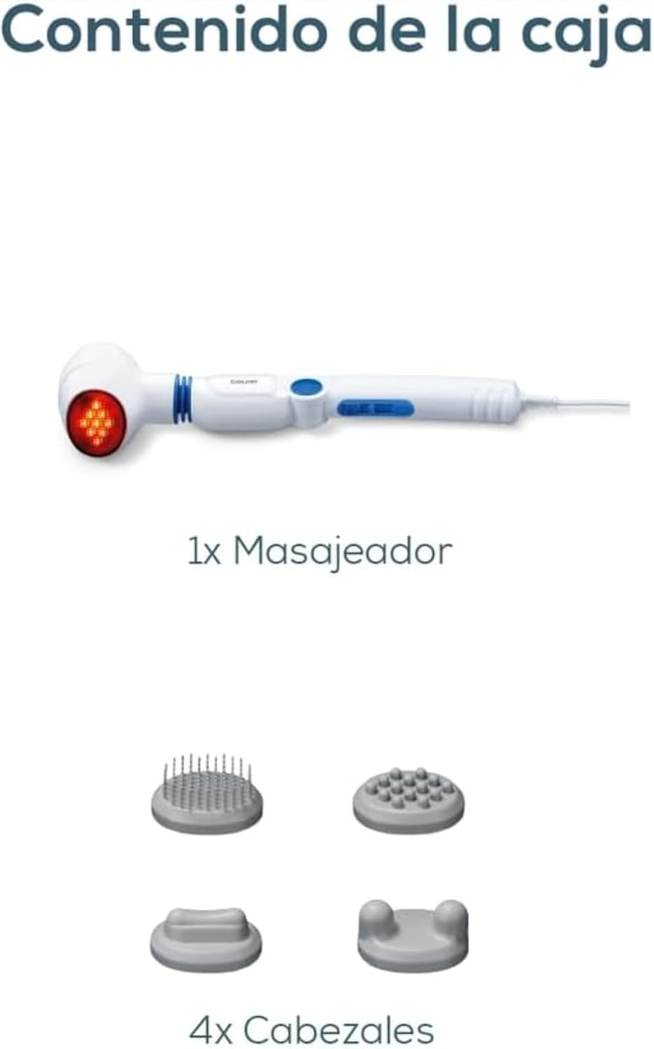 Thumbnail 5 de Beurer MG40 Infrared Massager: Handheld, 3-Way Handle, 4 Attachments
