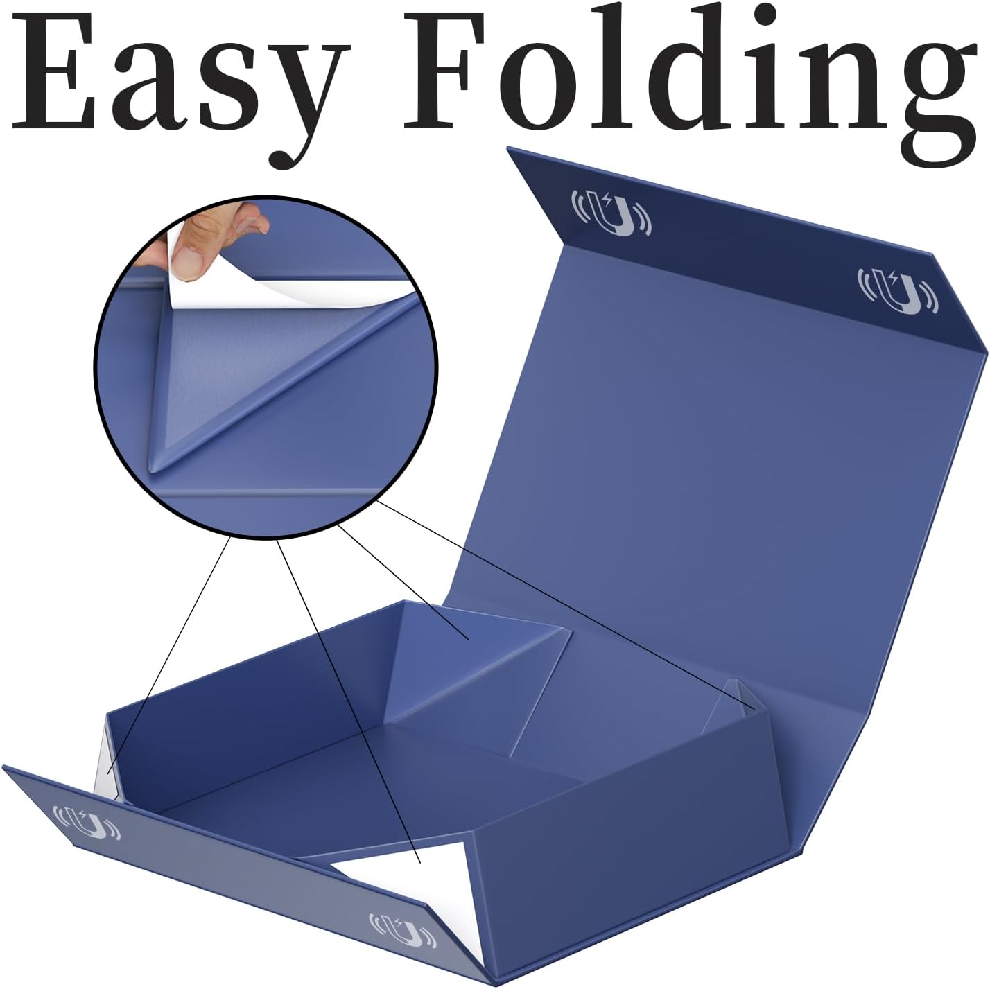 Thumbnail 2 de 1 Pack Gift Boxes with Lids Magnetic Closure, 30 x 20 x 7.6 cm – Blue