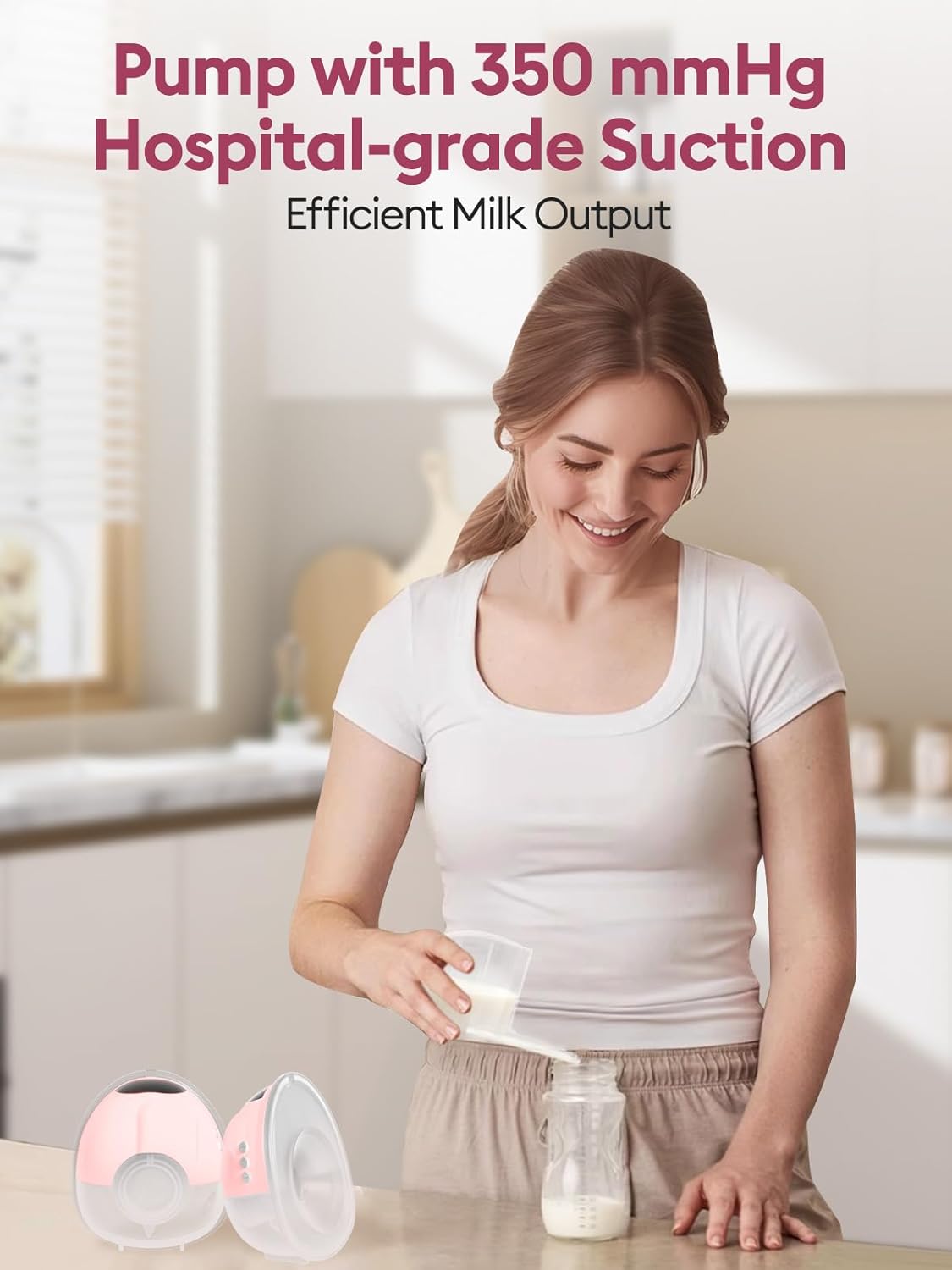 Thumbnail 3 de Lulia Tiralatte elettrico indossabile rosa (1 pezzo) con 4 modalità e 9 livelli