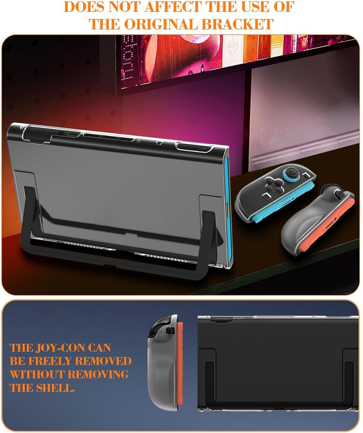 Thumbnail 3 de Teyomi Dockable Case for Nintendo Switch 2, Transparent
