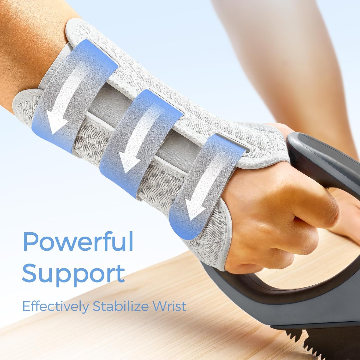 Detalle de FREETOO Lightweight Carpal Tunnel Wrist Supports (Right/Left) with Removable Stays
