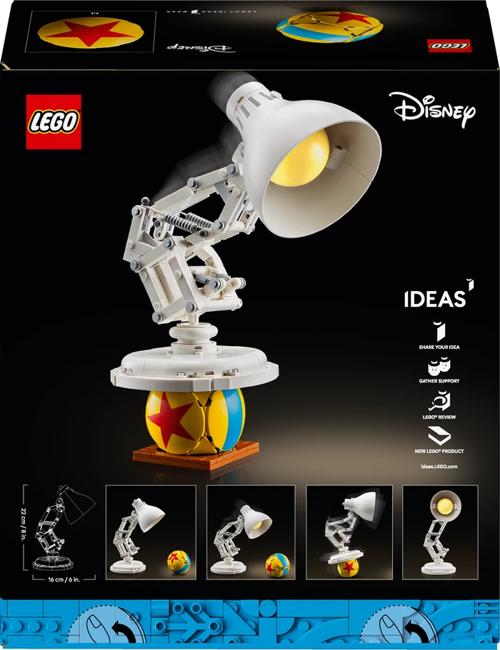 Thumbnail 3 de LEGO Ideas Disney Pixar Luxo Jr. 21357 – Kult-Figur mit beweglichen Armen (613 Teile)