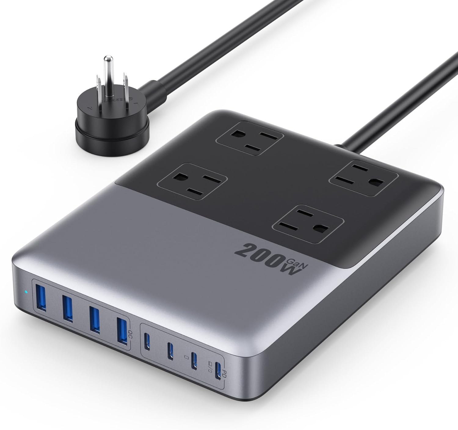 Detalle de 12-in-1 Charging Station 200W GaN Power Strip ๐