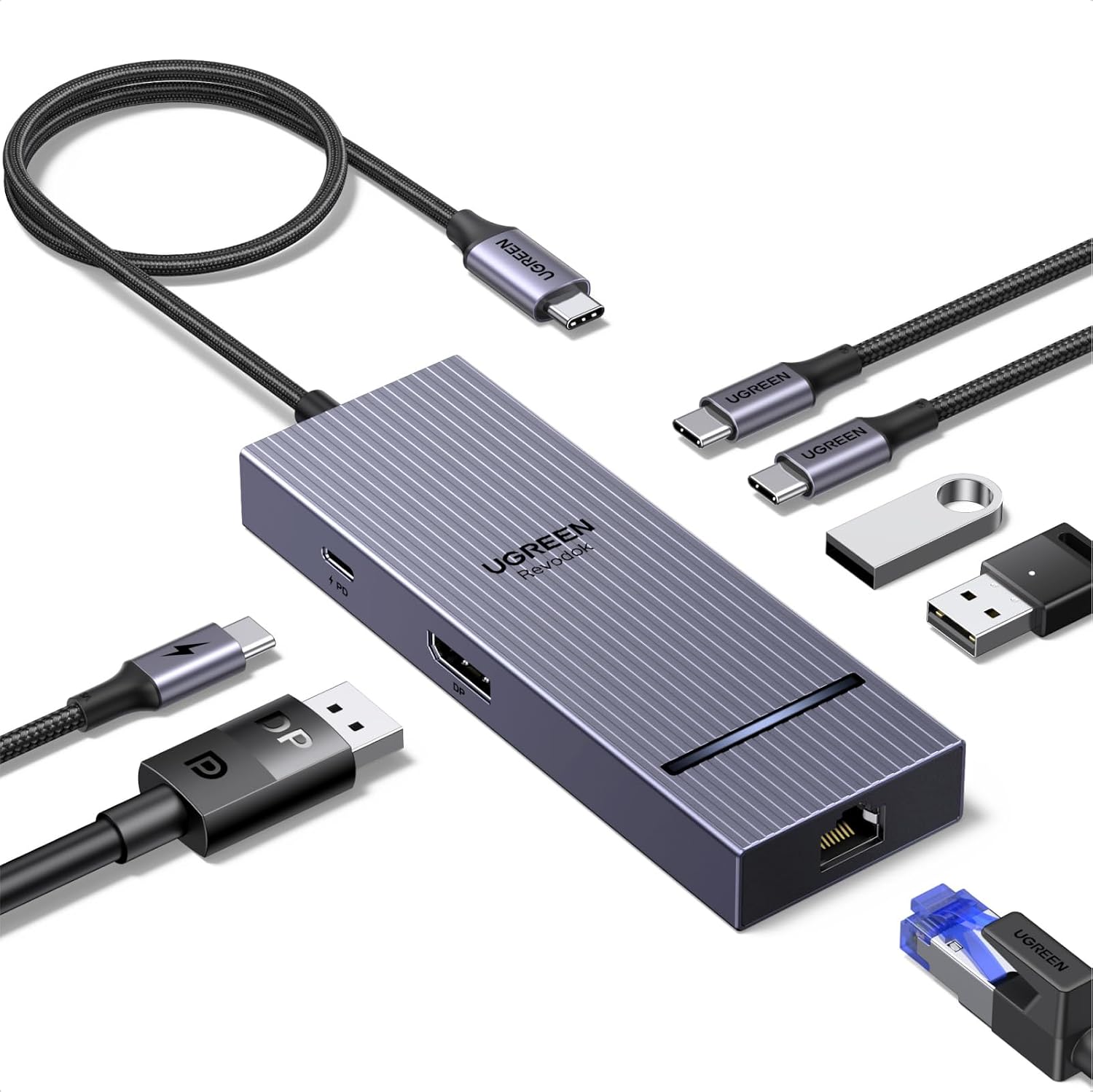 Detalle de UGREEN Revodok Pro Docking USB C DP 4K