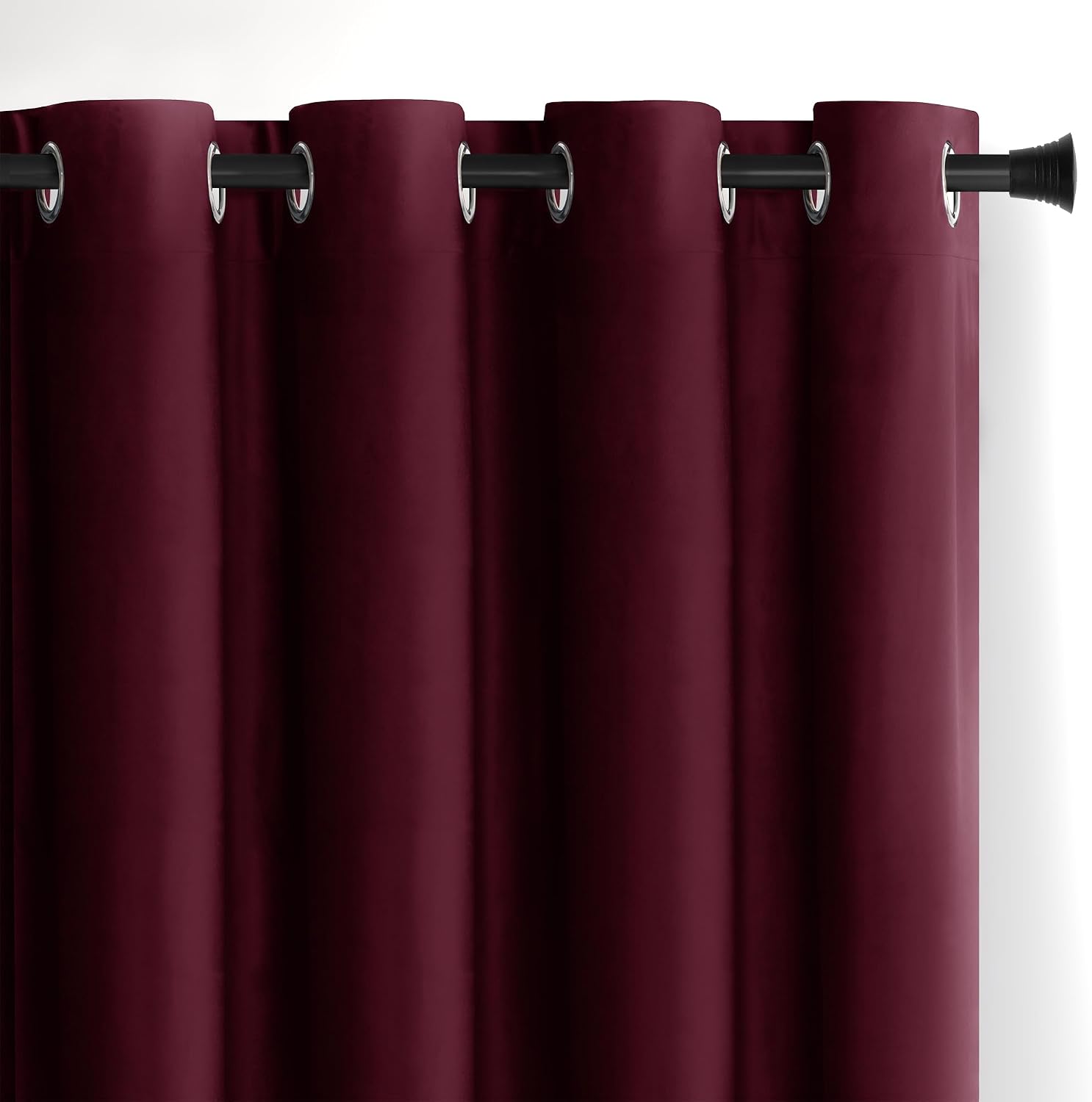 Detalle de AmeliaHome Rideau aspect velours 1 pièce – occultant et élégant pour décoration de fenêtre