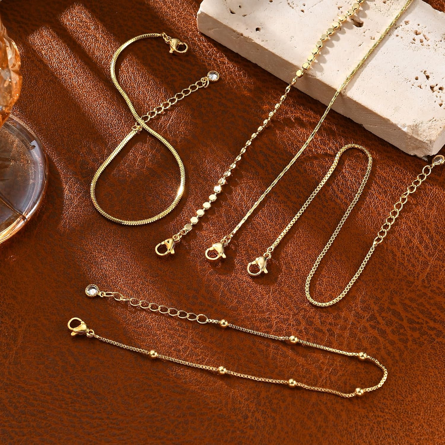 Detalle 1 de Striviio Bracelet Set, 14K Gold Plated
