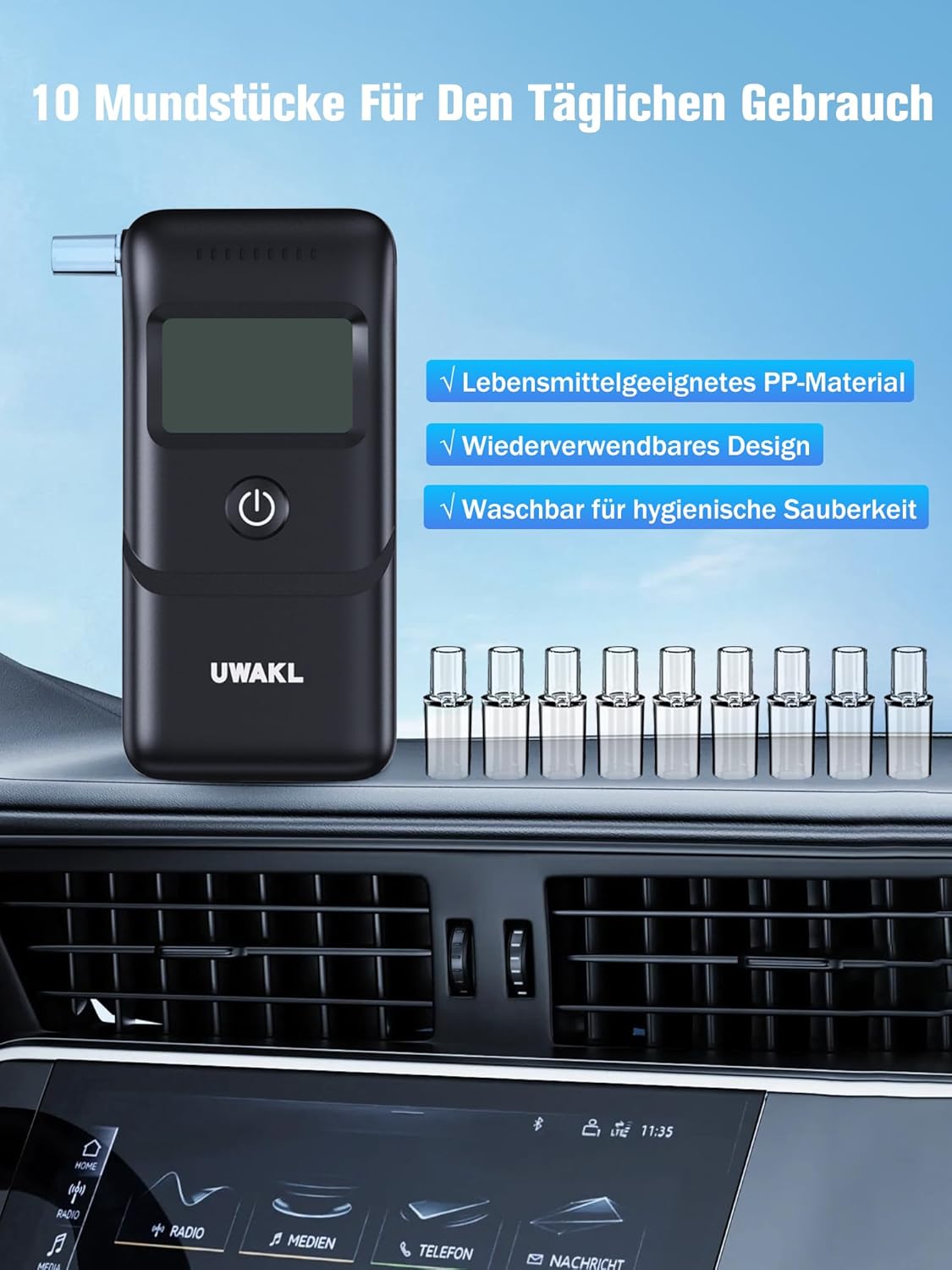 Thumbnail 5 de Polizeigenau Alkoholtester mit 10 Mundstücken