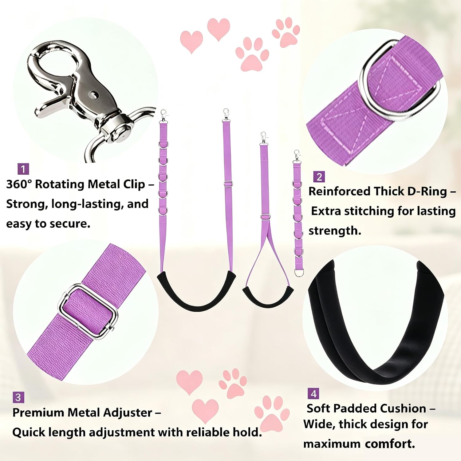 Thumbnail 2 de Dog grooming belly straps, 3 sets
