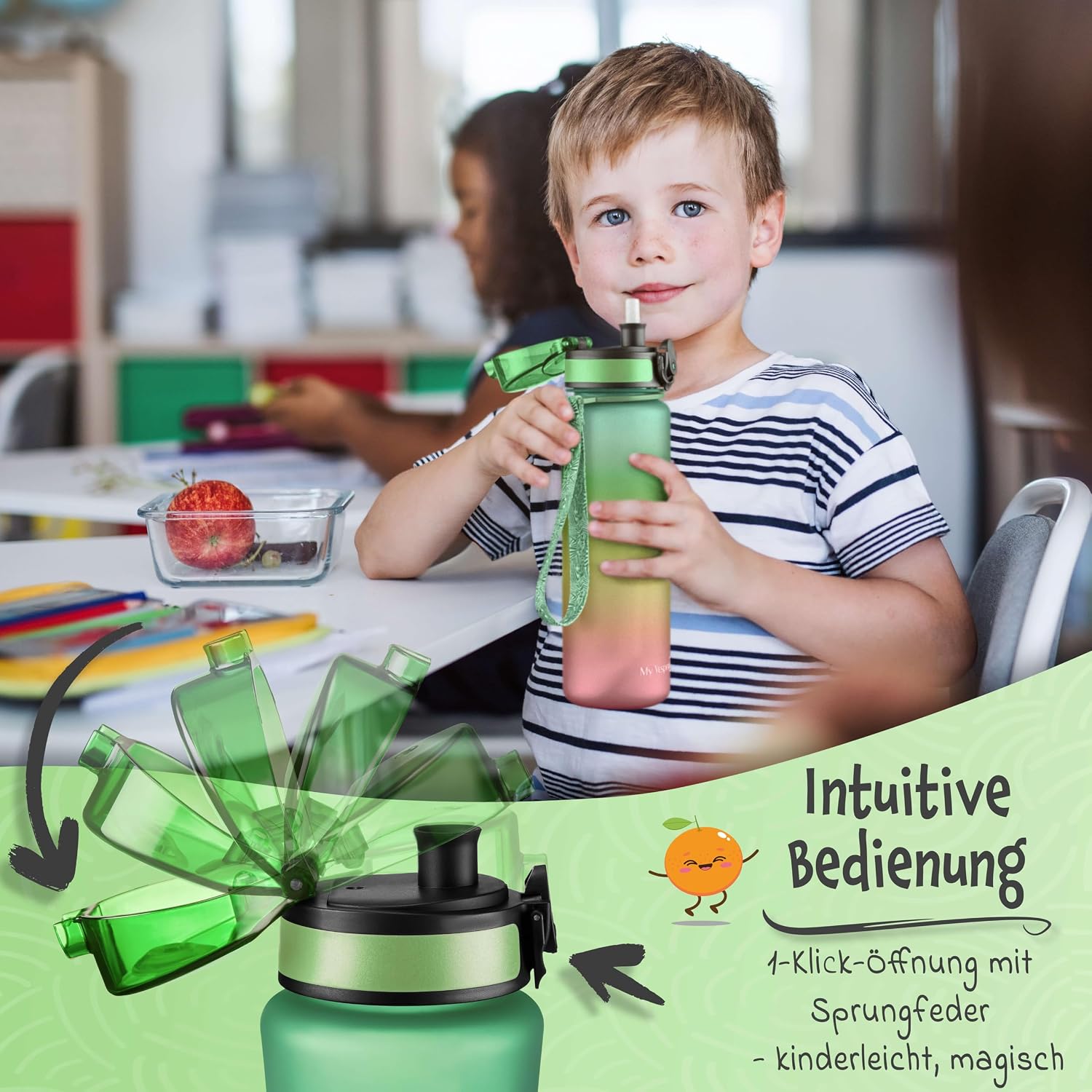 Thumbnail 4 de My Vesperbox Minny Kinder-Trinkflasche 500ml – Auslaufsicher, BPA-frei & Komplett-Set