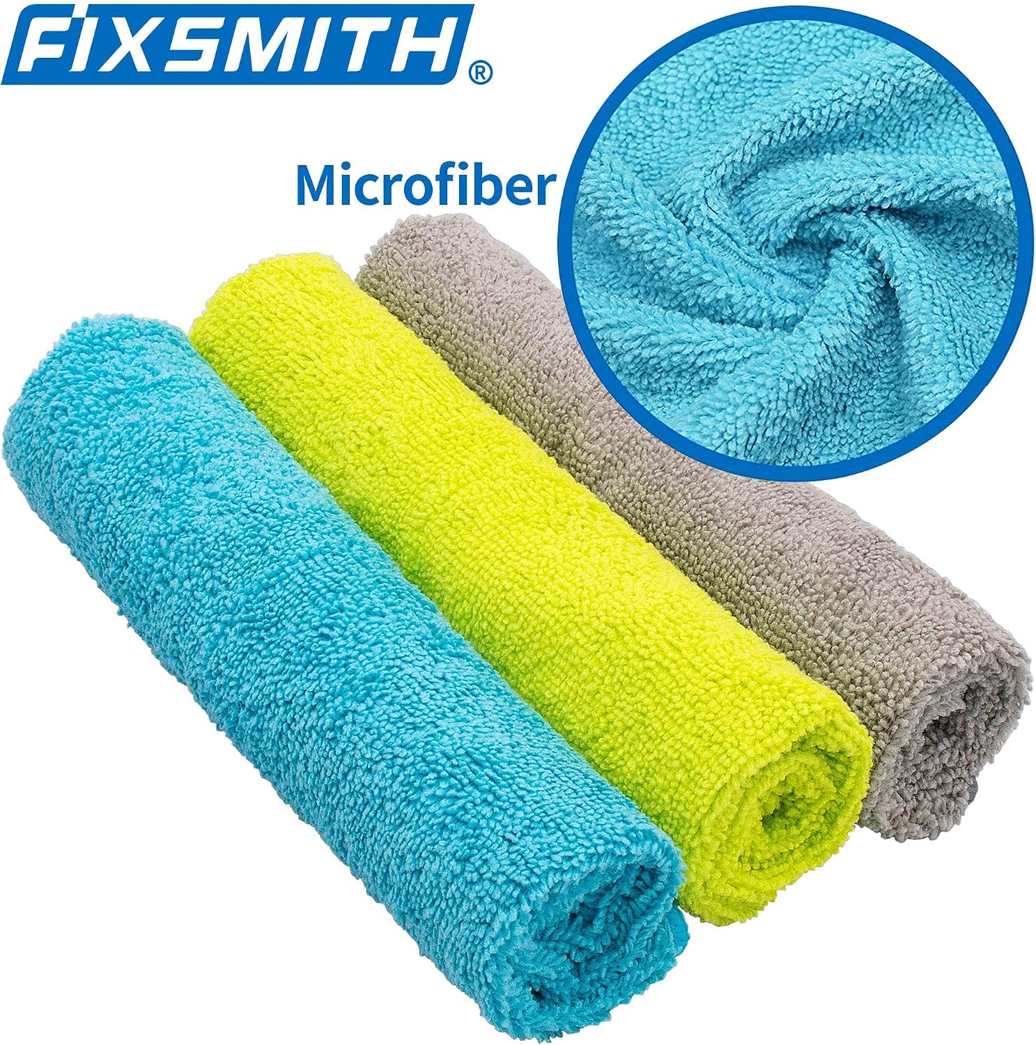 Thumbnail 3 de FIXSMITH Microfiber Cleaning Cloths – Pack of 50 (12 x 16 in) for Car, Kitchen, Home & Office