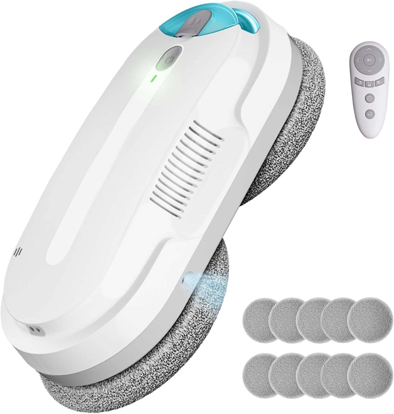 Detalle de HIXZAP12 Mikrofaser-Ersatzpads (12er-Pack) für X1 Fensterreiniger – waschbar & wiederverwendbar