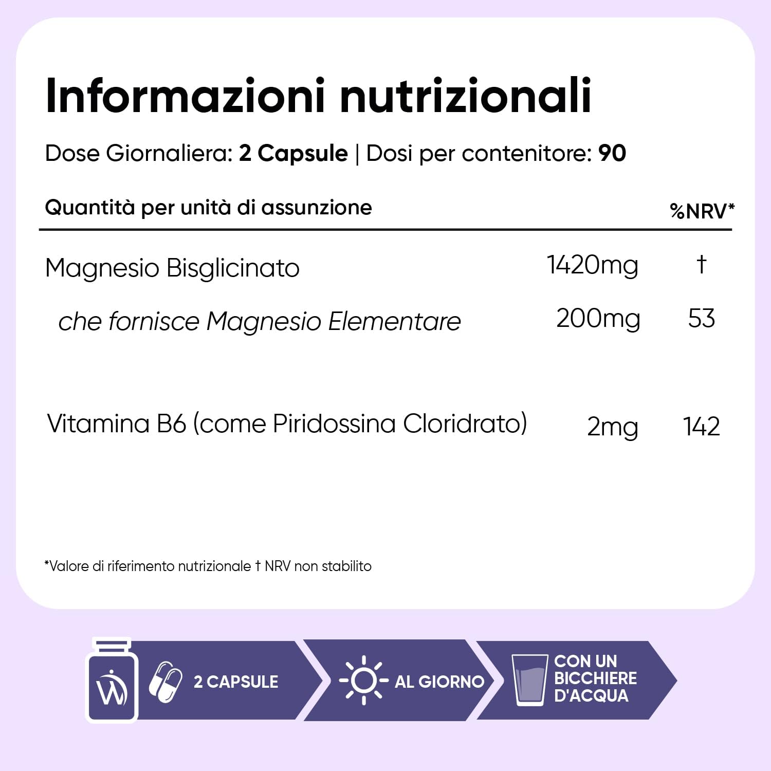 Thumbnail 4 de WeightWorld Magnesio Bisglicinato 1422 mg per Dose con Vitamina B6 – 180 Capsule Vegane